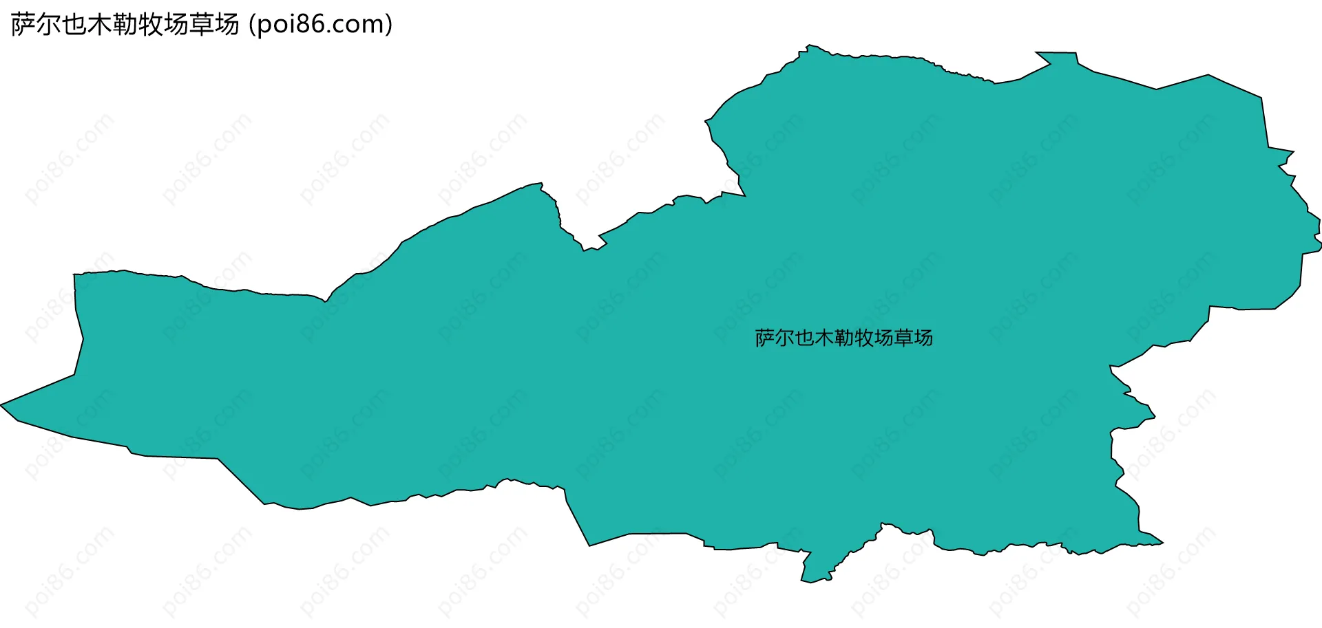 萨尔也木勒牧场草场边界地图