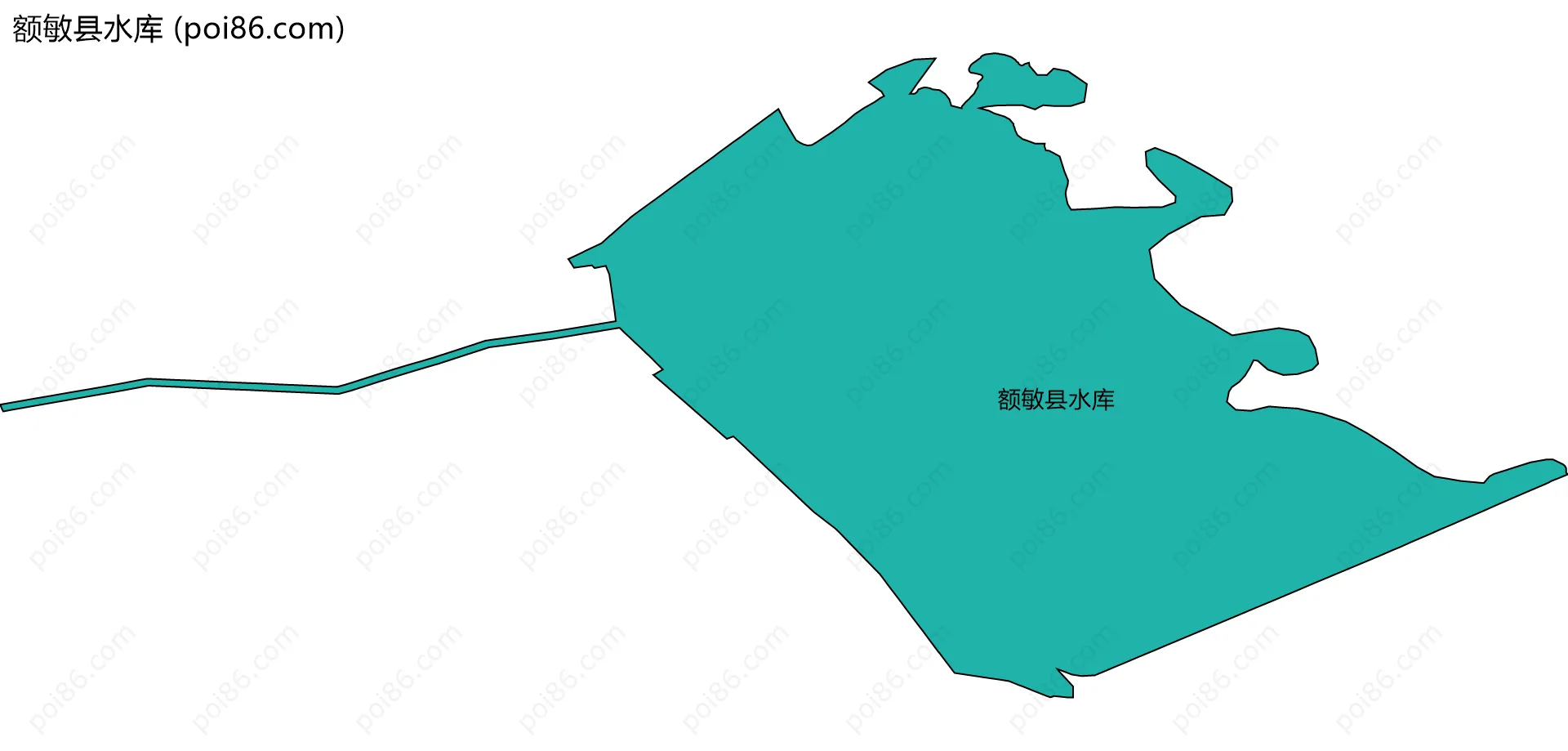 额敏县水库边界地图