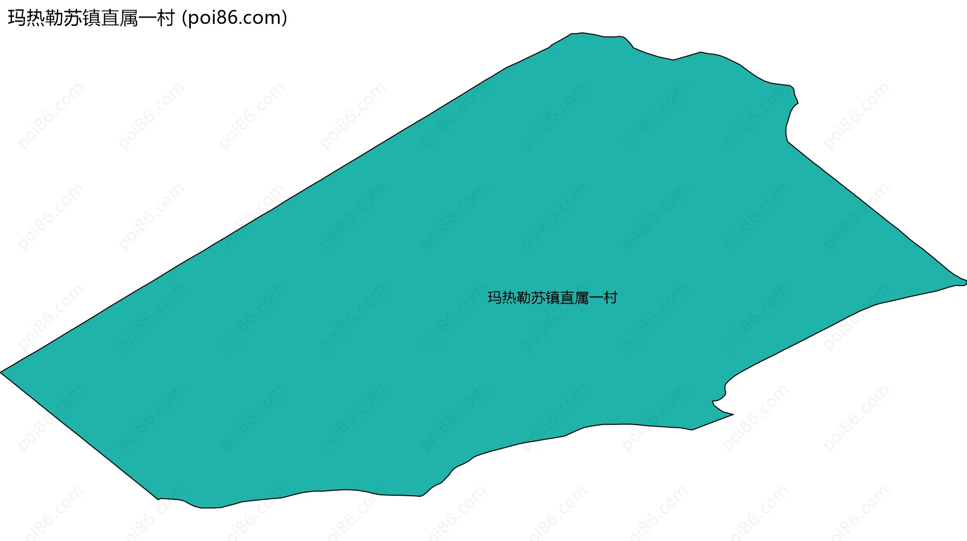 玛热勒苏镇直属一村边界地图