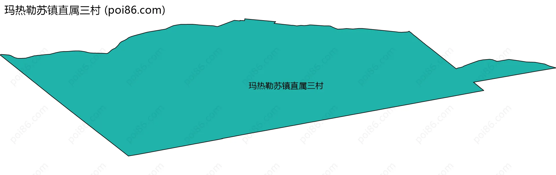 玛热勒苏镇直属三村边界地图