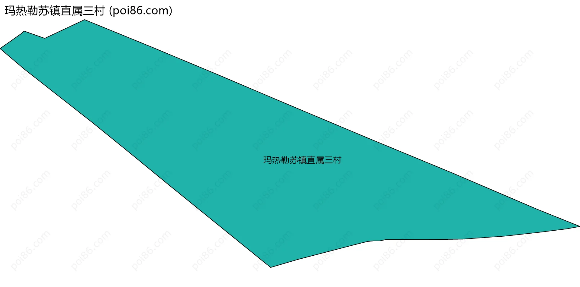 玛热勒苏镇直属三村边界地图