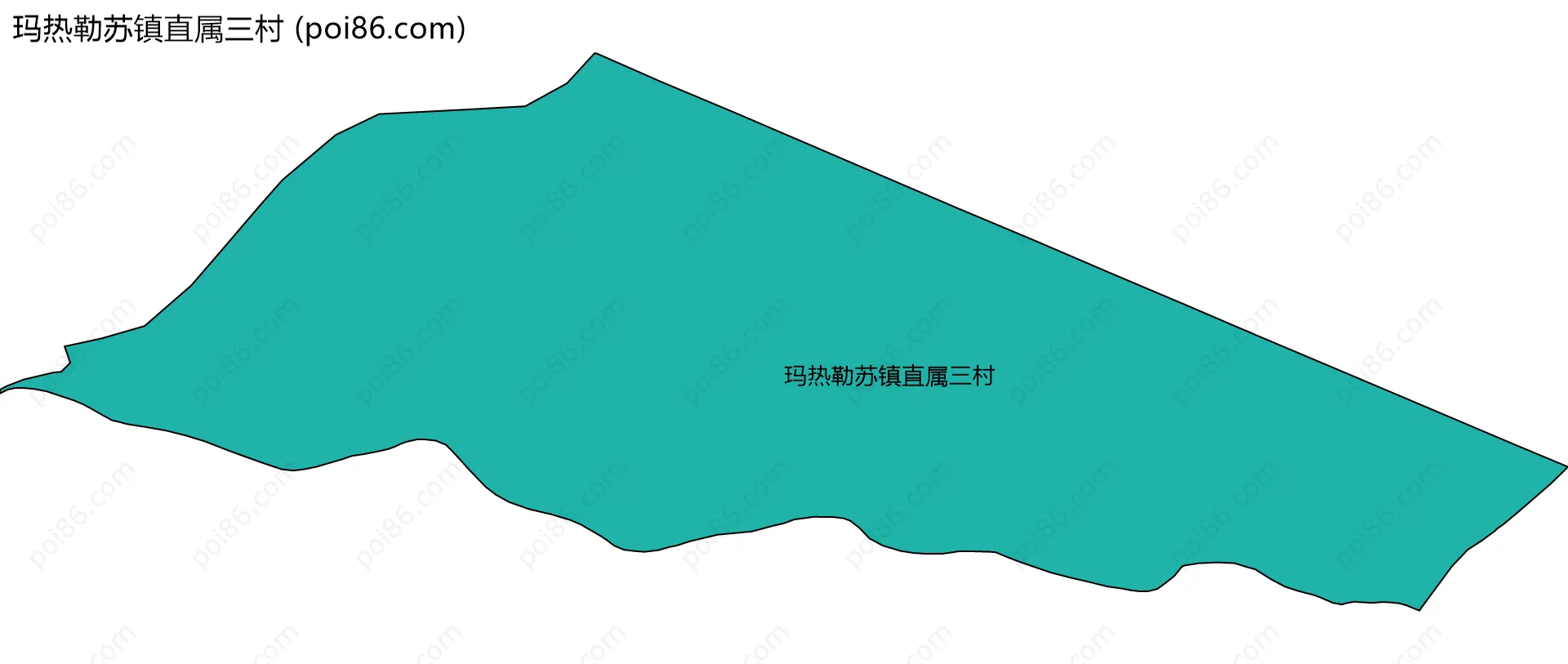 玛热勒苏镇直属三村边界地图