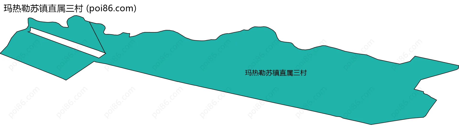 玛热勒苏镇直属三村边界地图