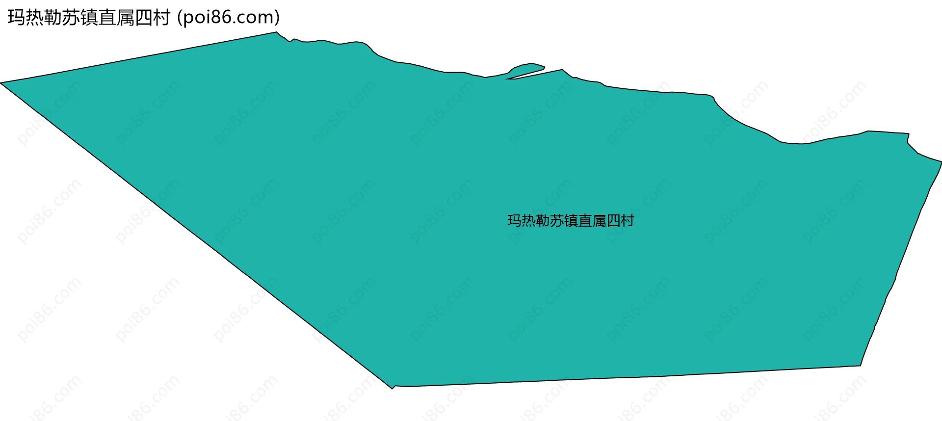 玛热勒苏镇直属四村边界地图