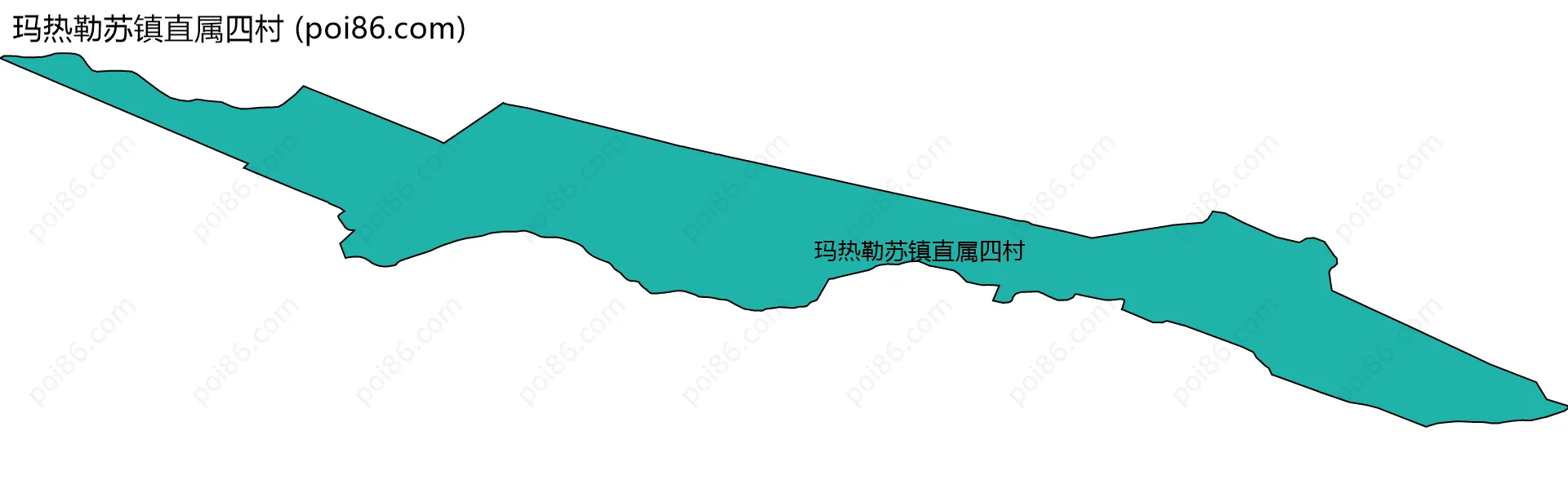 玛热勒苏镇直属四村边界地图