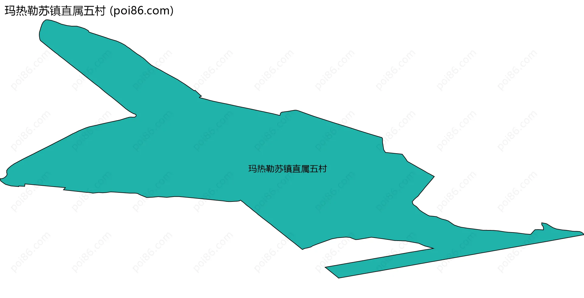 玛热勒苏镇直属五村边界地图