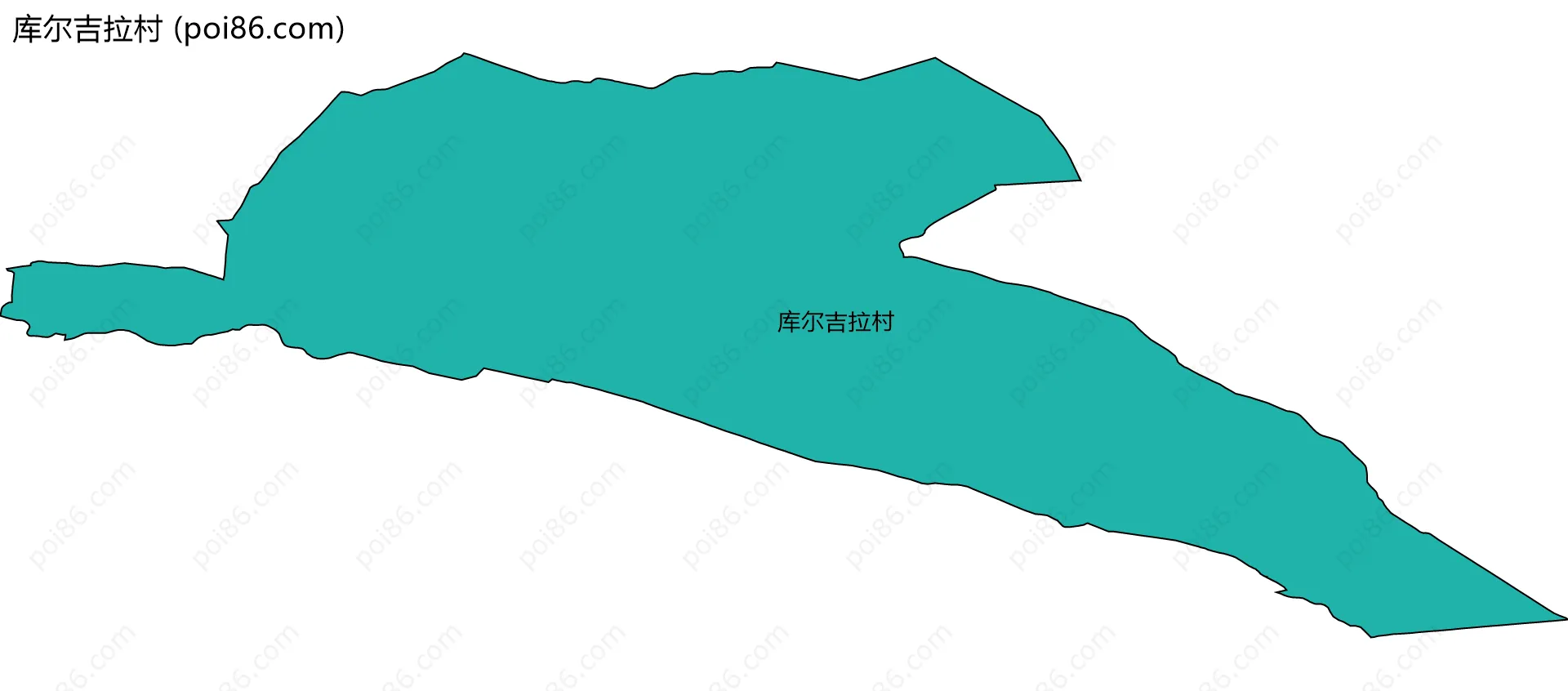 库尔吉拉村边界地图