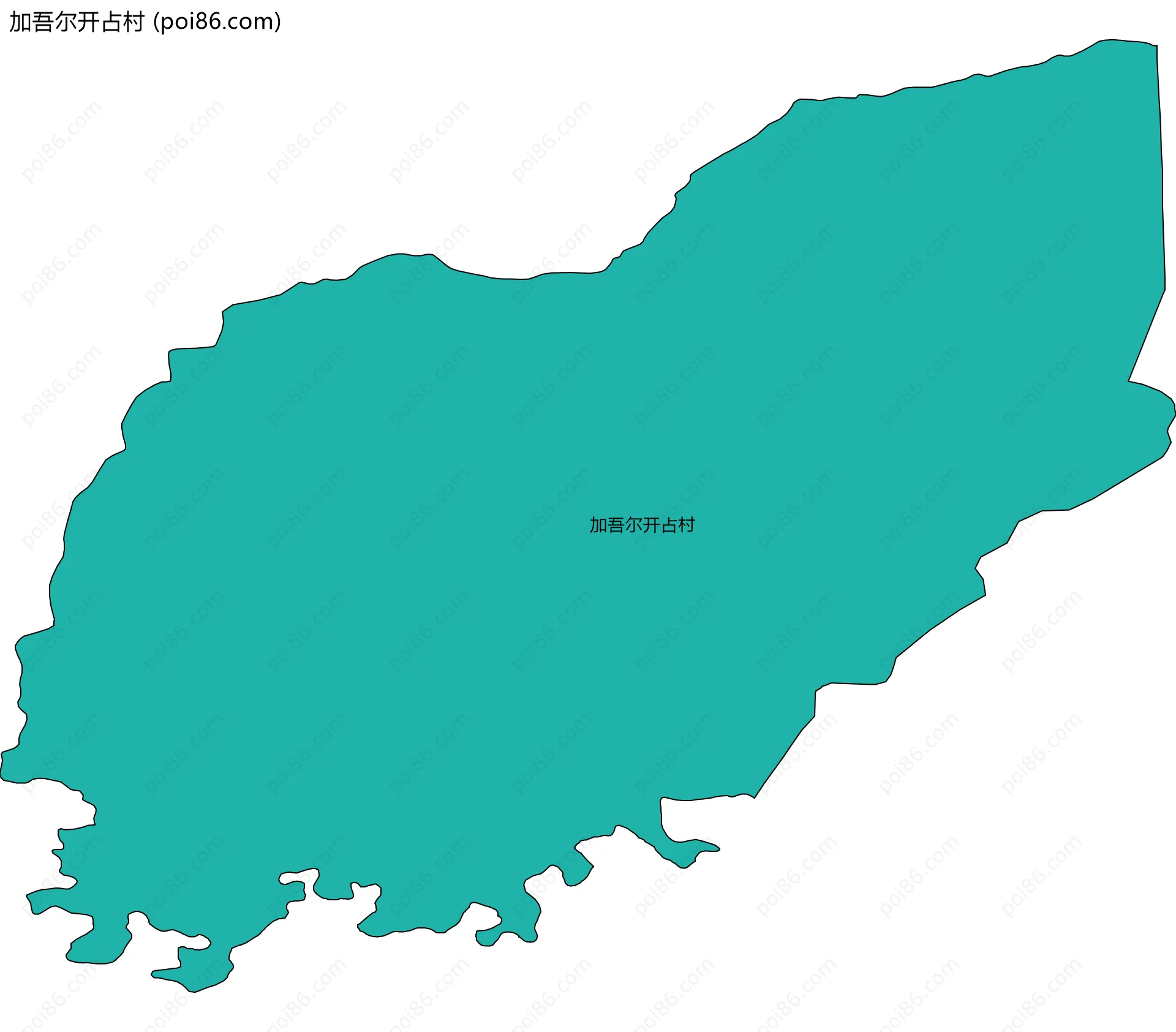 加吾尔开占村边界地图