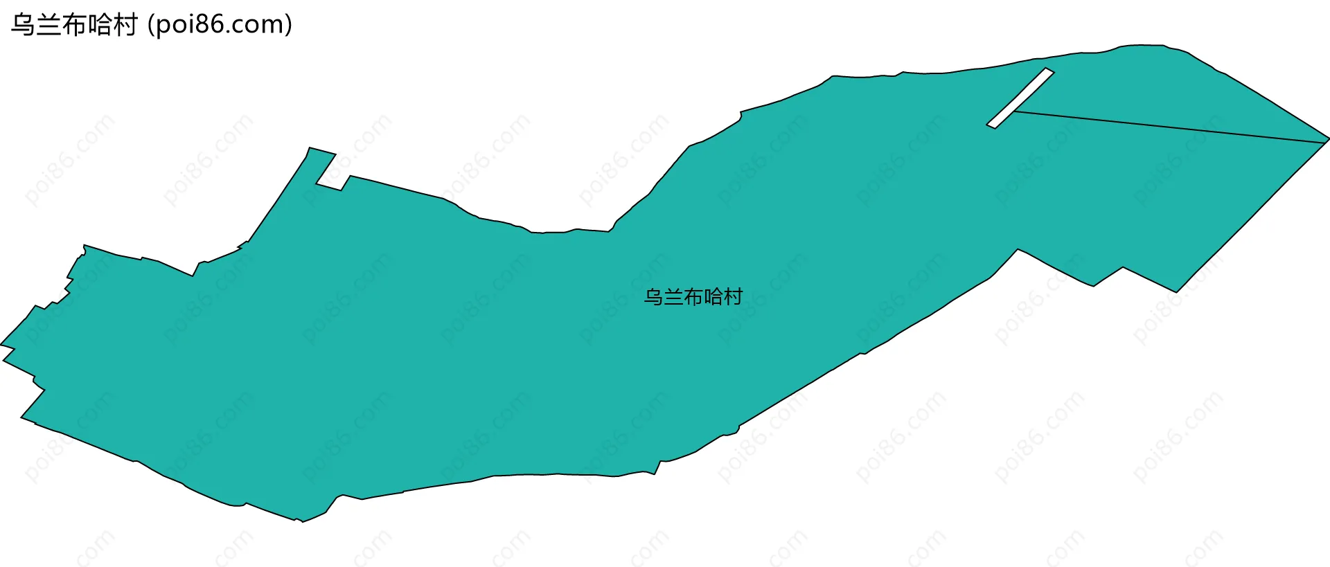 乌兰布哈村边界地图