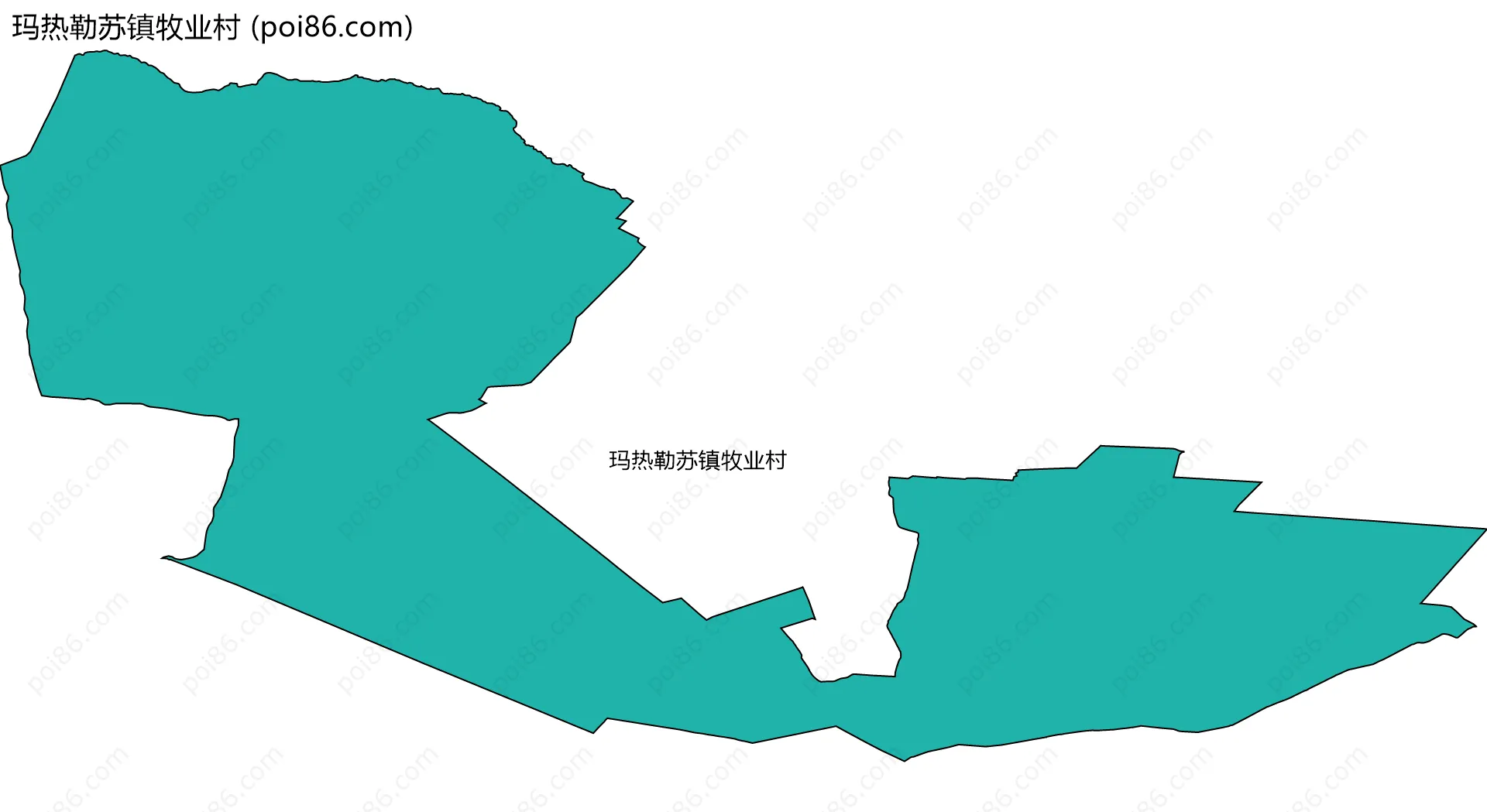 玛热勒苏镇牧业村边界地图