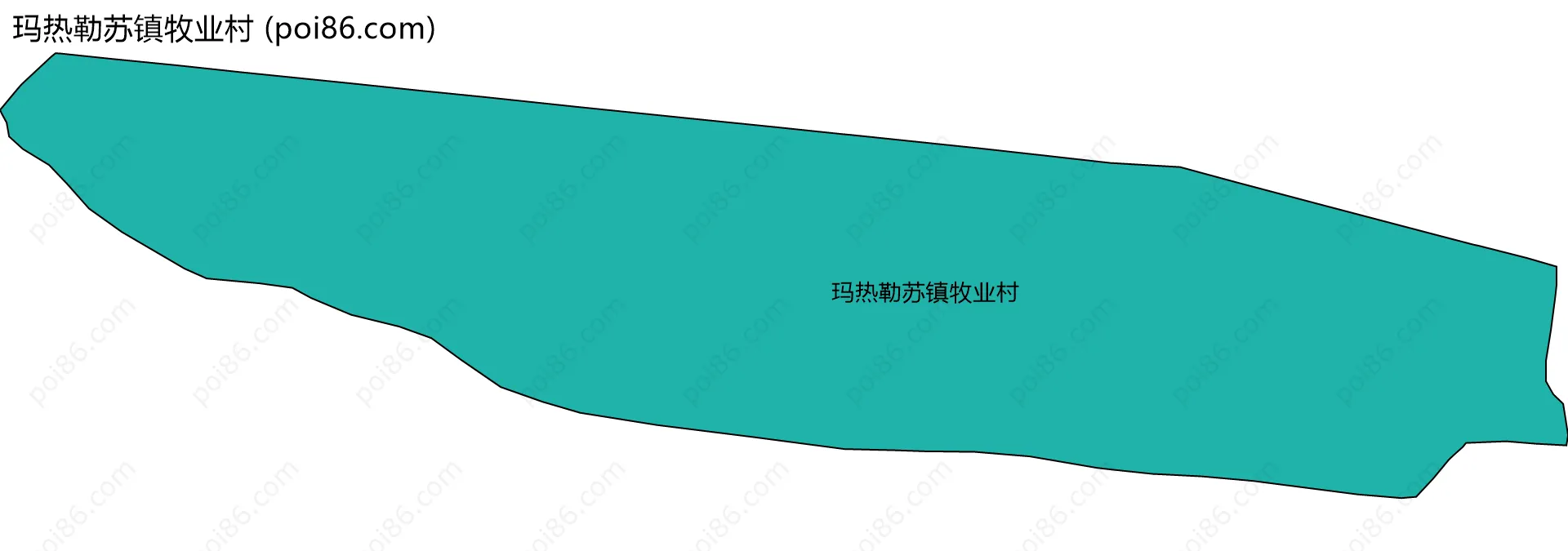 玛热勒苏镇牧业村边界地图