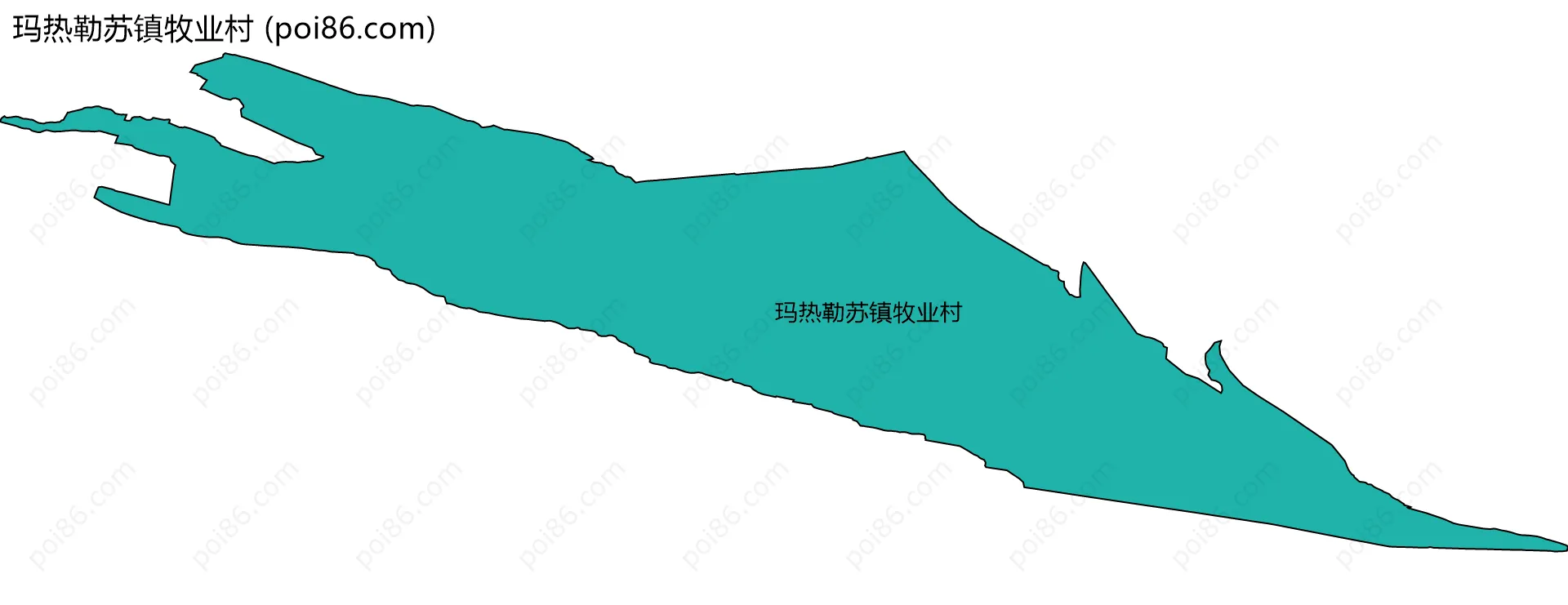 玛热勒苏镇牧业村边界地图