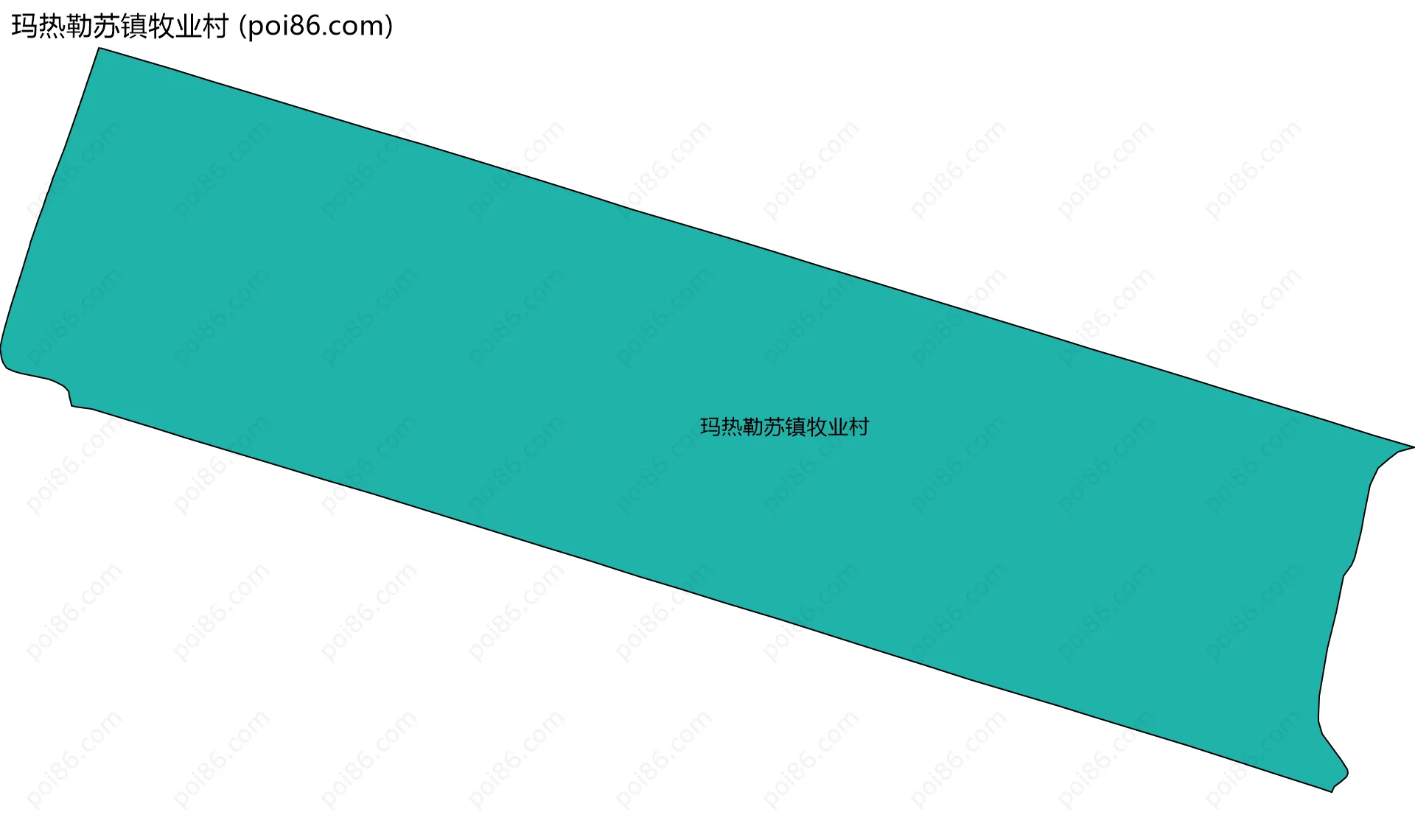 玛热勒苏镇牧业村边界地图