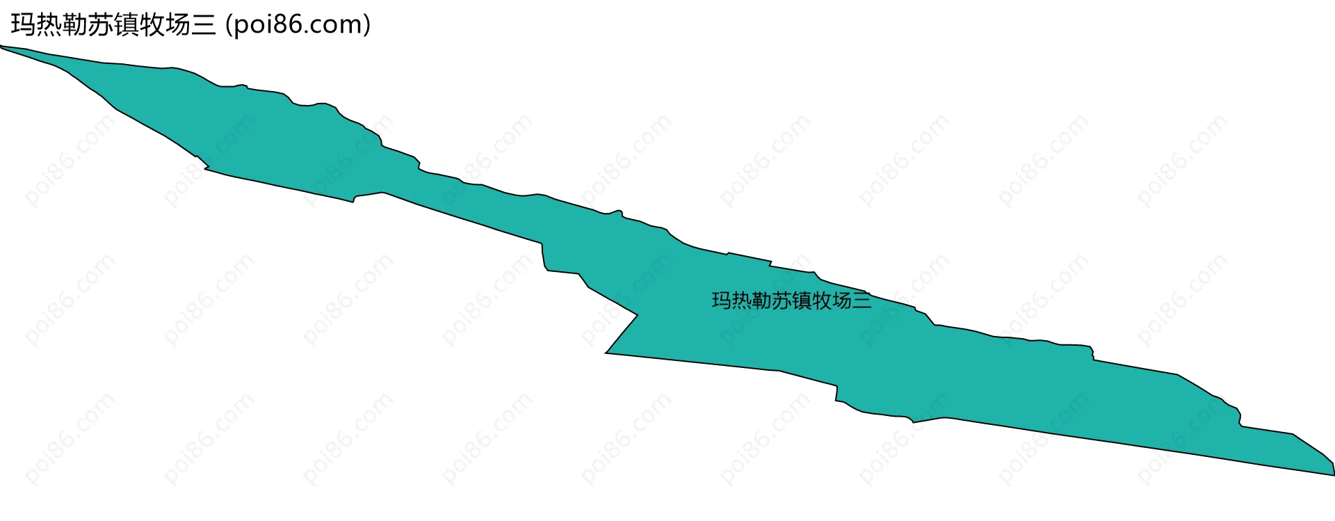 玛热勒苏镇牧场三边界地图