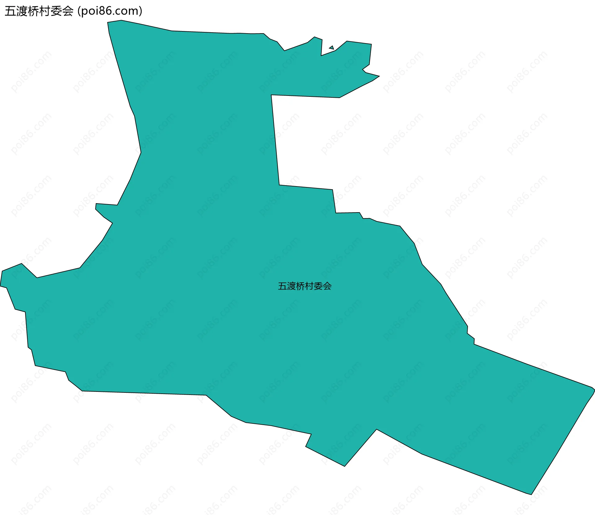 五渡桥村委会边界地图