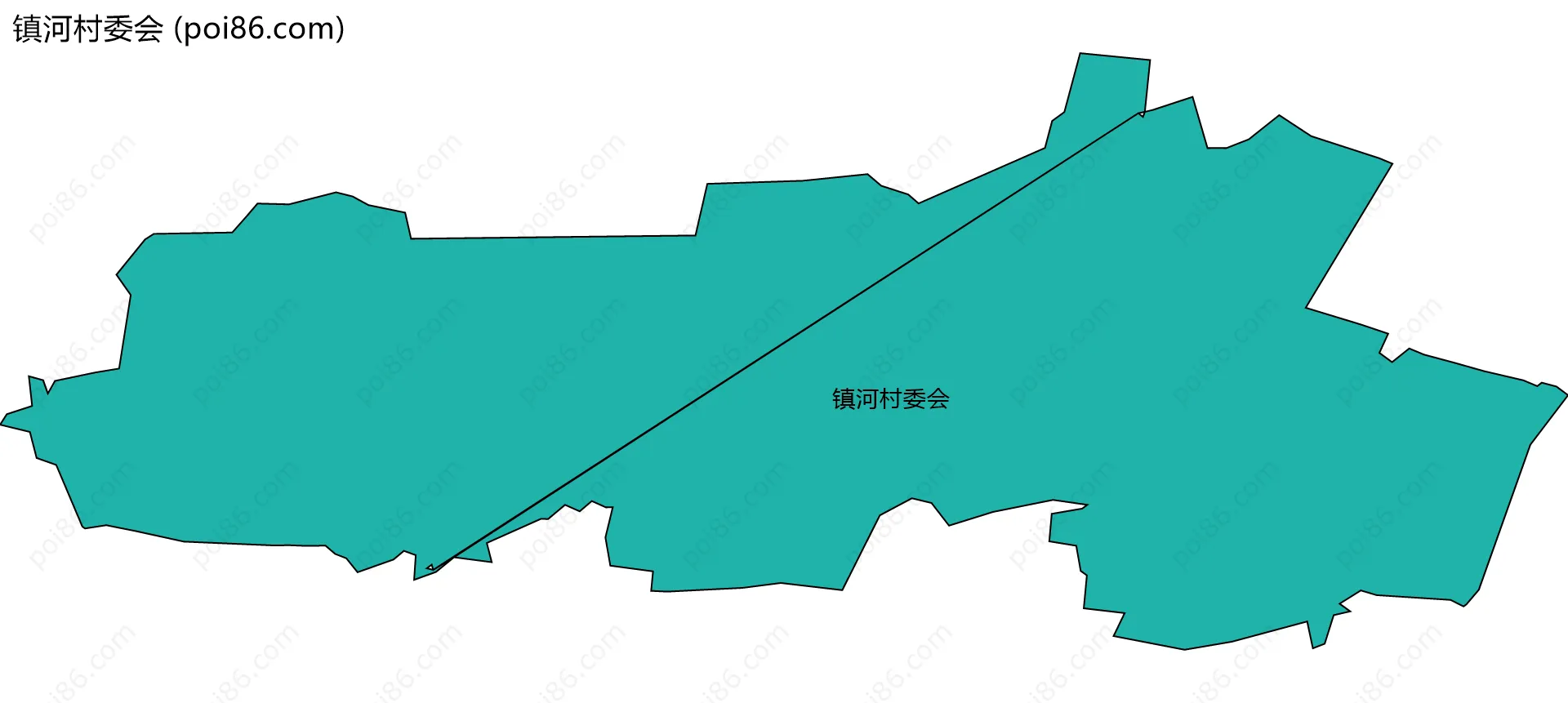 镇河村委会边界地图