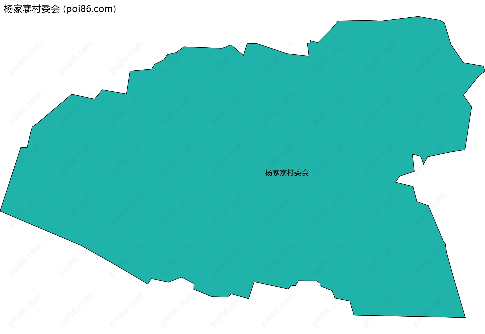 杨家寨村委会边界地图