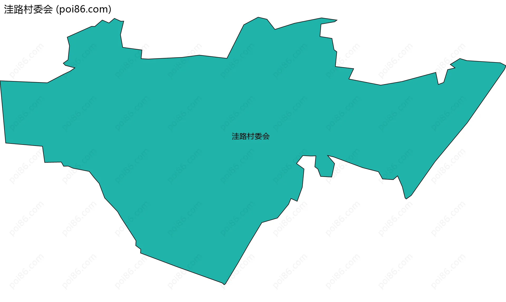 洼路村委会边界地图
