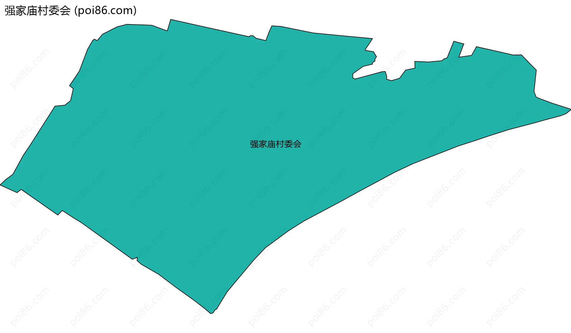 强家庙村委会边界地图