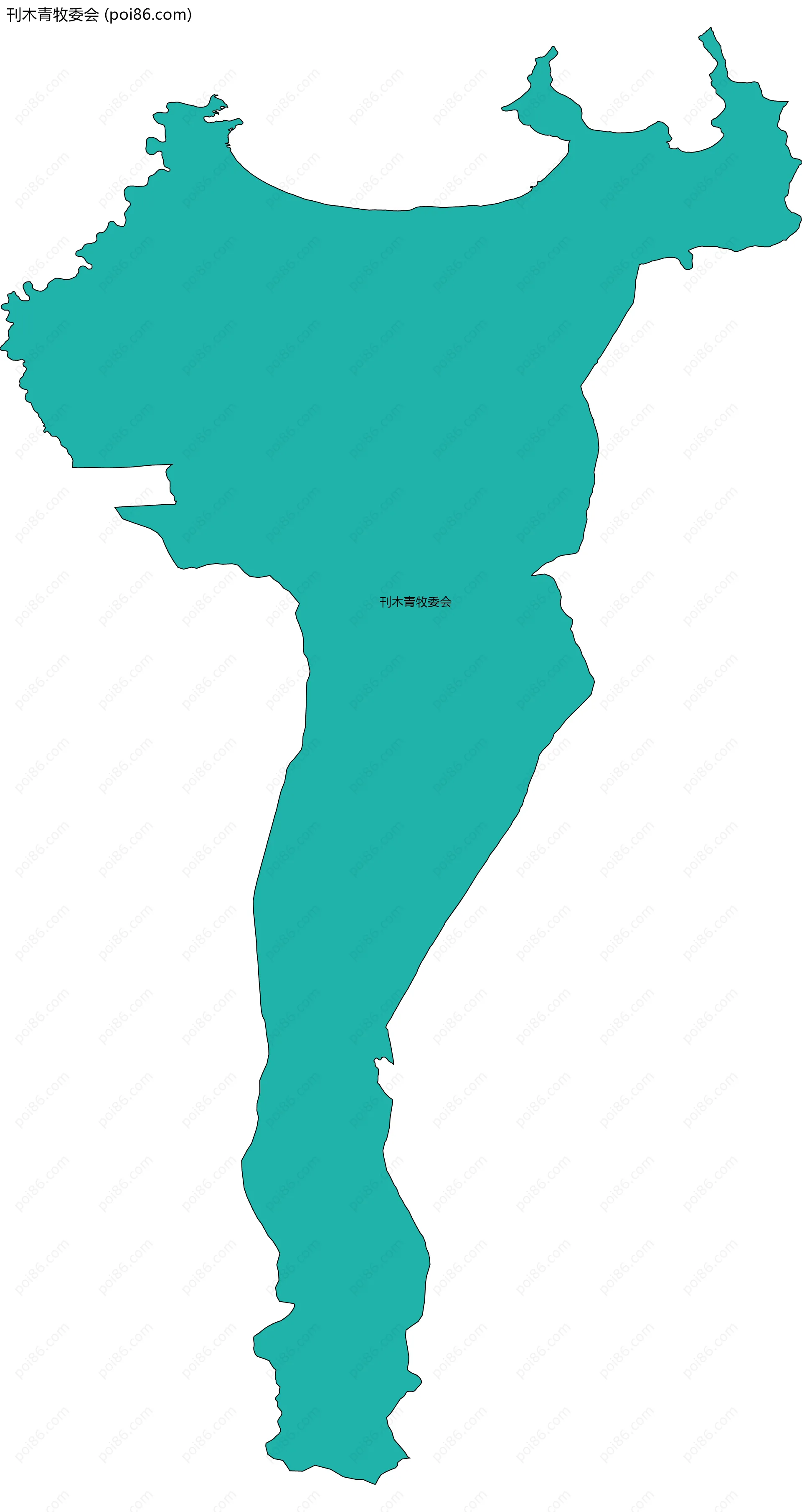 刊木青牧委会边界地图