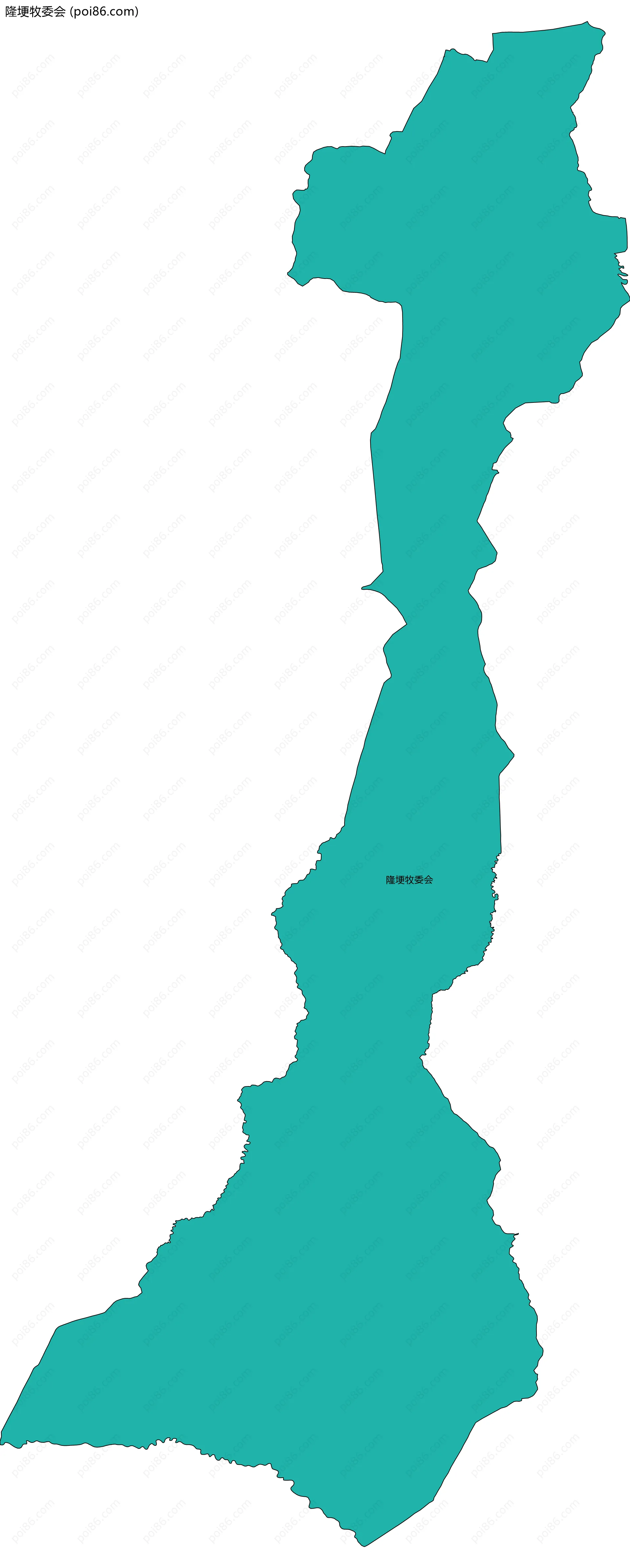 隆埂牧委会边界地图