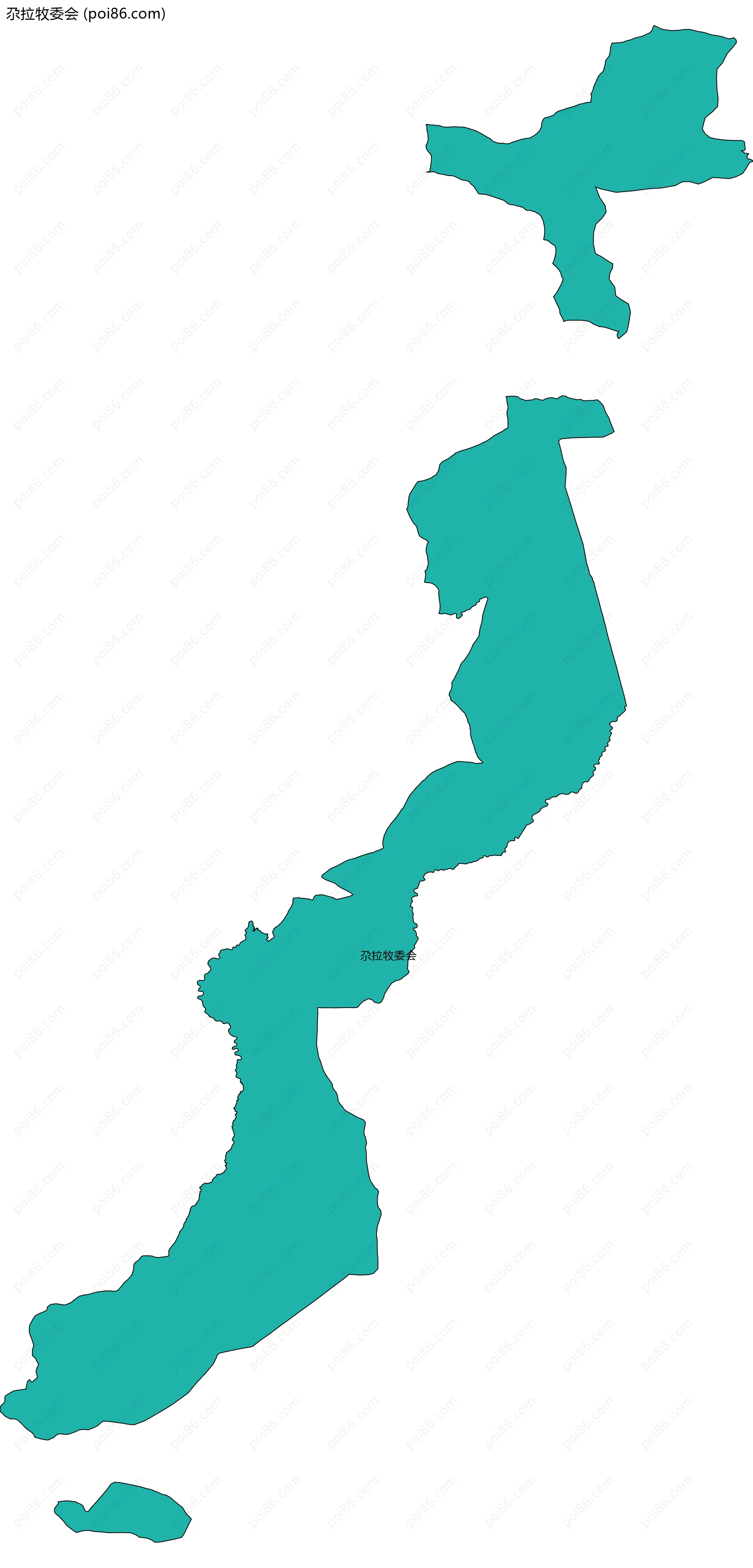 尕拉牧委会边界地图