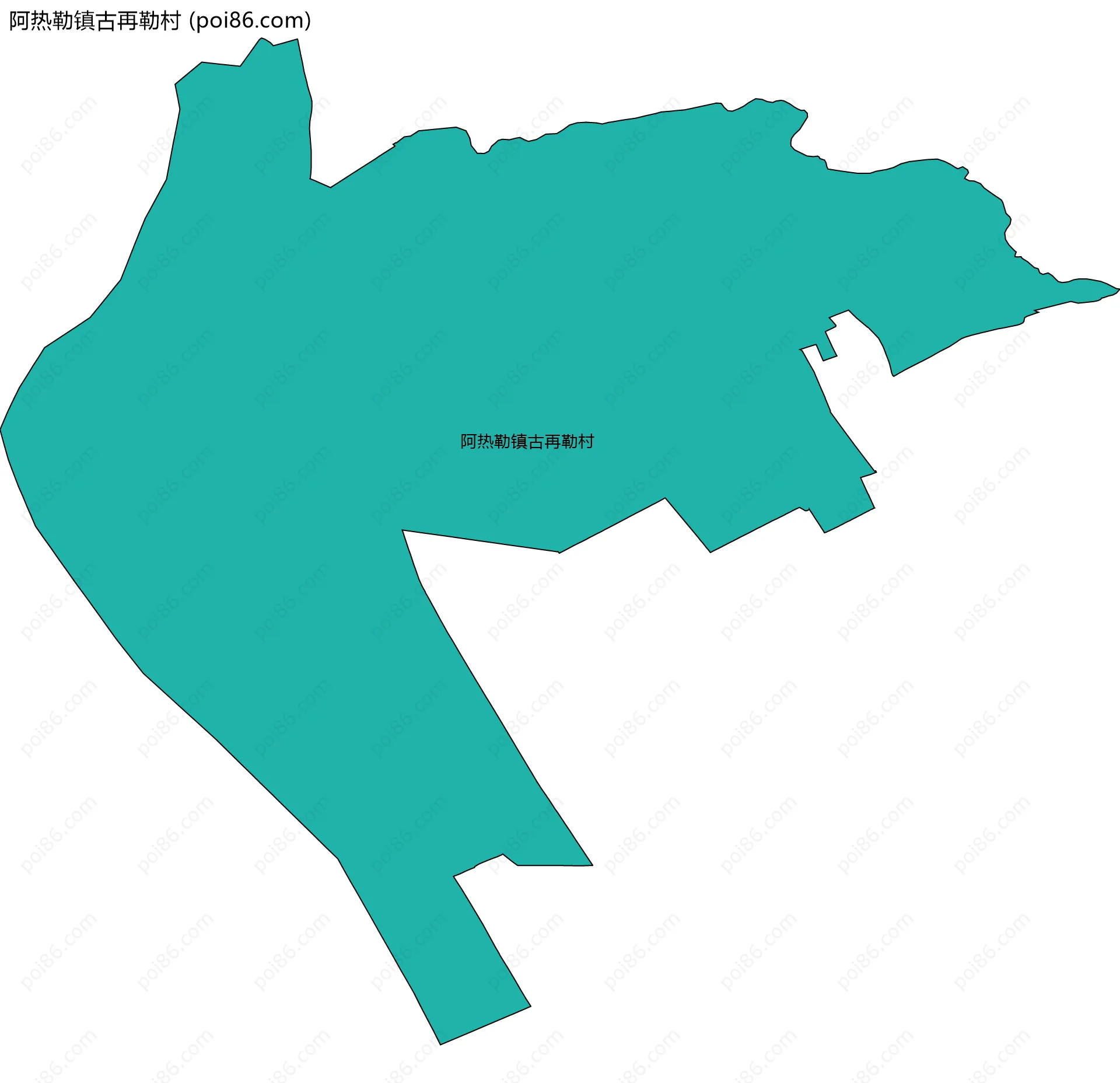阿热勒镇古再勒村边界地图