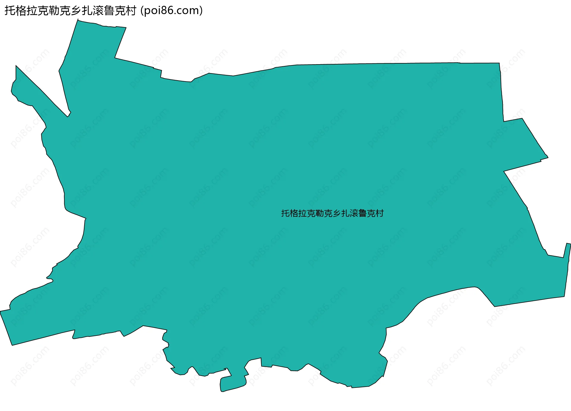 托格拉克勒克乡扎滚鲁克村边界地图