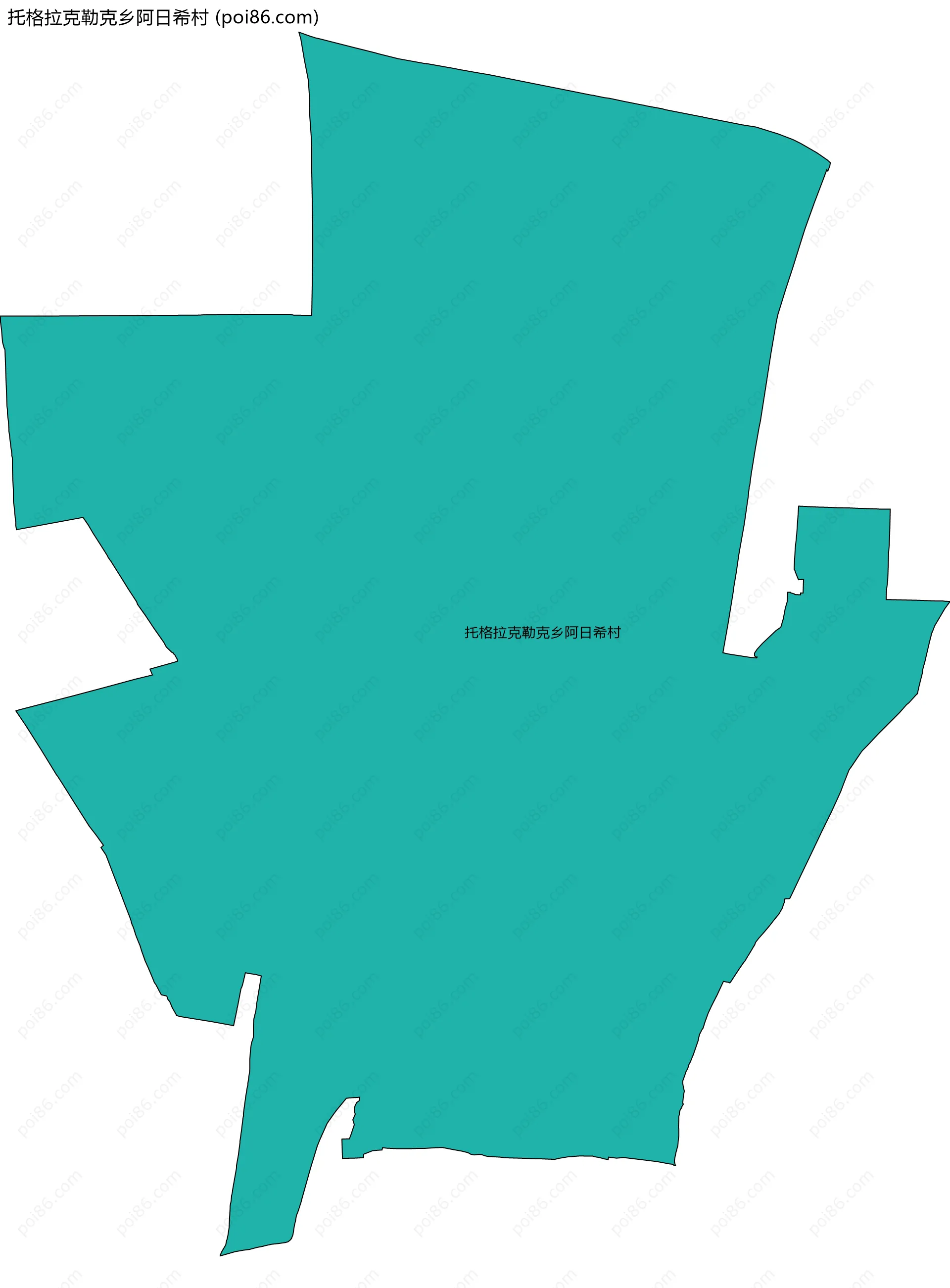 托格拉克勒克乡阿日希村边界地图