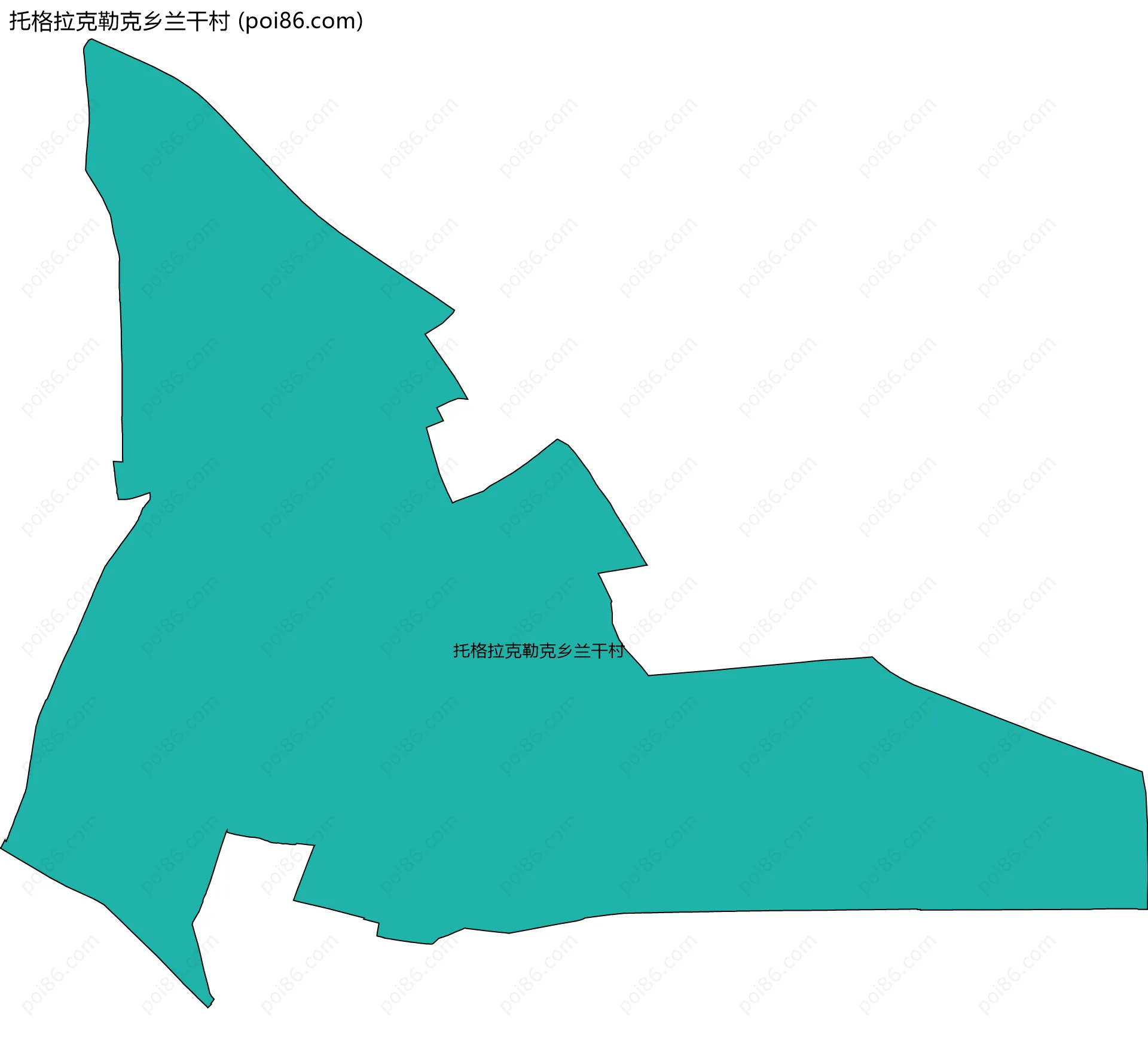 托格拉克勒克乡兰干村边界地图
