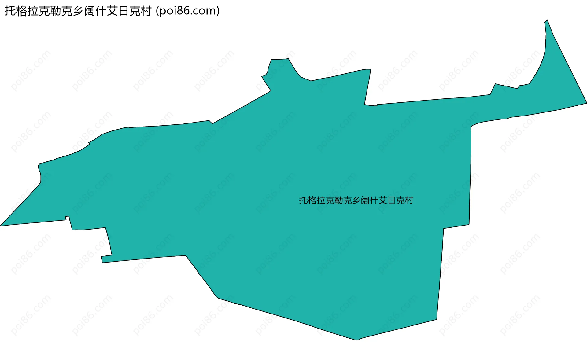 托格拉克勒克乡阔什艾日克村边界地图