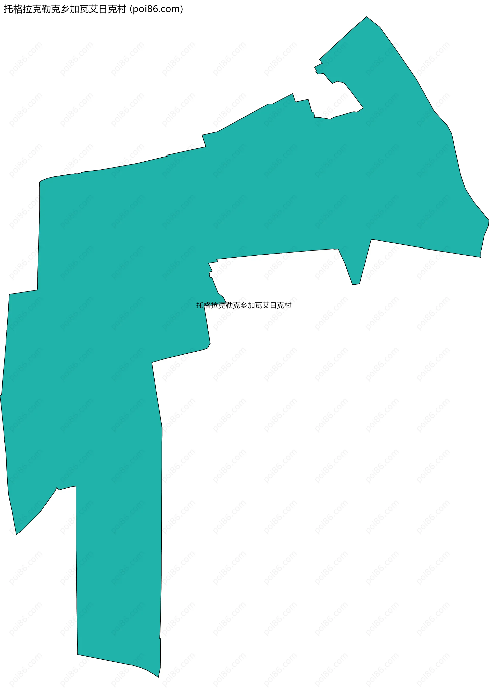 托格拉克勒克乡加瓦艾日克村边界地图