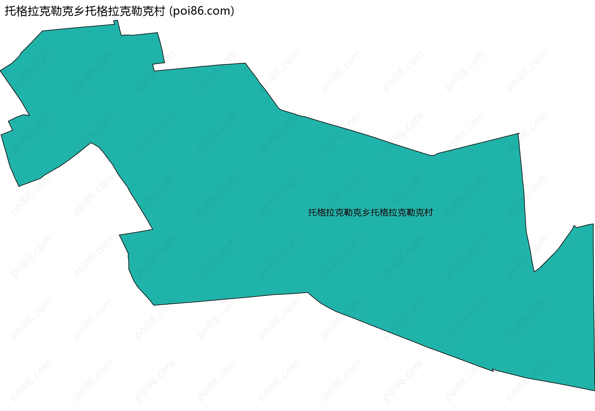 托格拉克勒克乡托格拉克勒克村边界地图