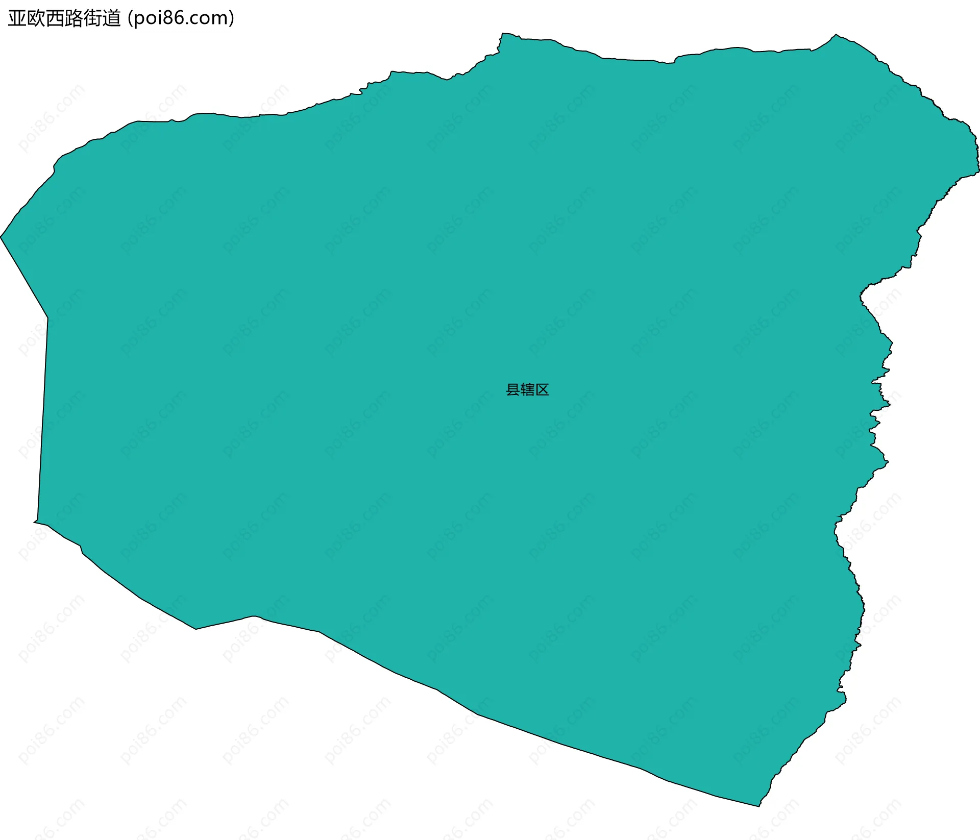 亚欧西路街道边界地图(五级行政区划)