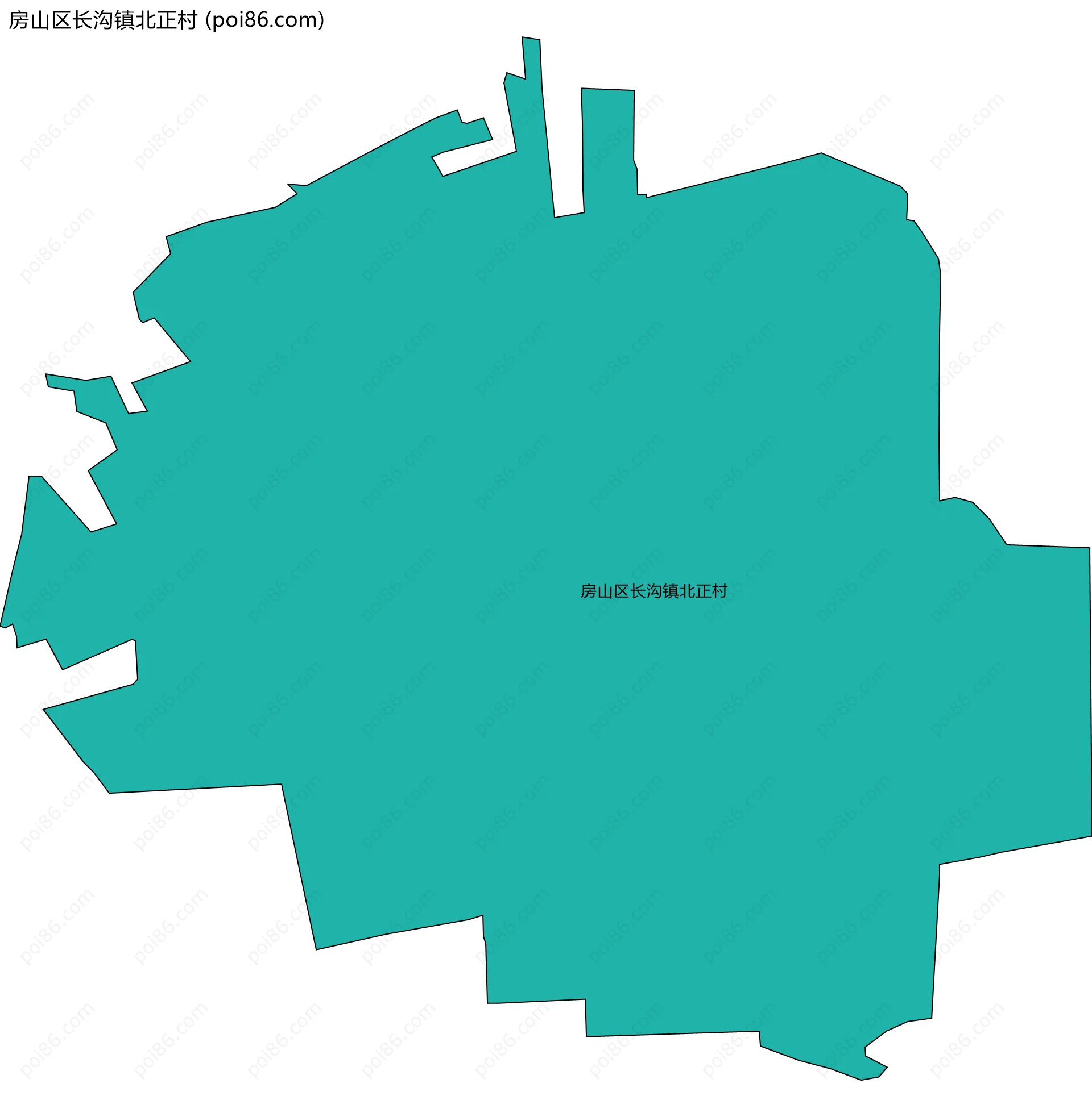 房山区长沟镇北正村边界地图