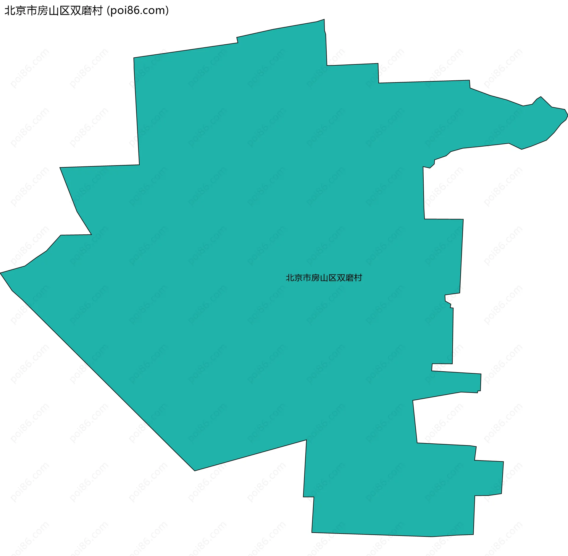北京市房山区双磨村边界地图