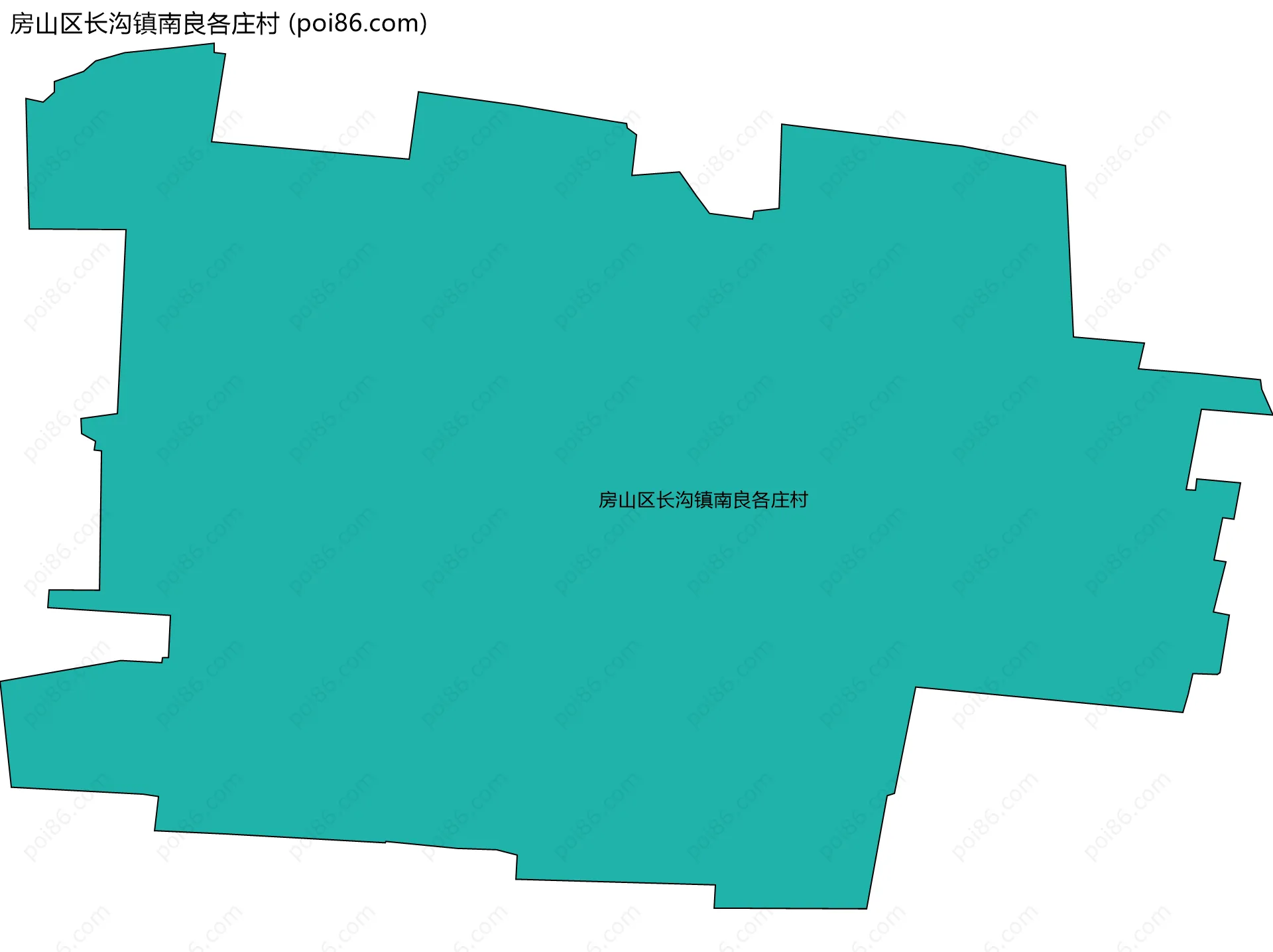 房山区长沟镇南良各庄村边界地图