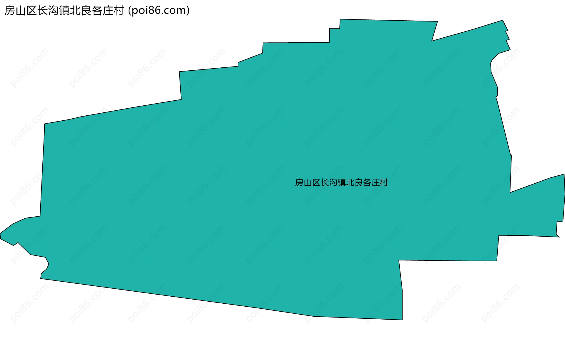 房山区长沟镇北良各庄村边界地图