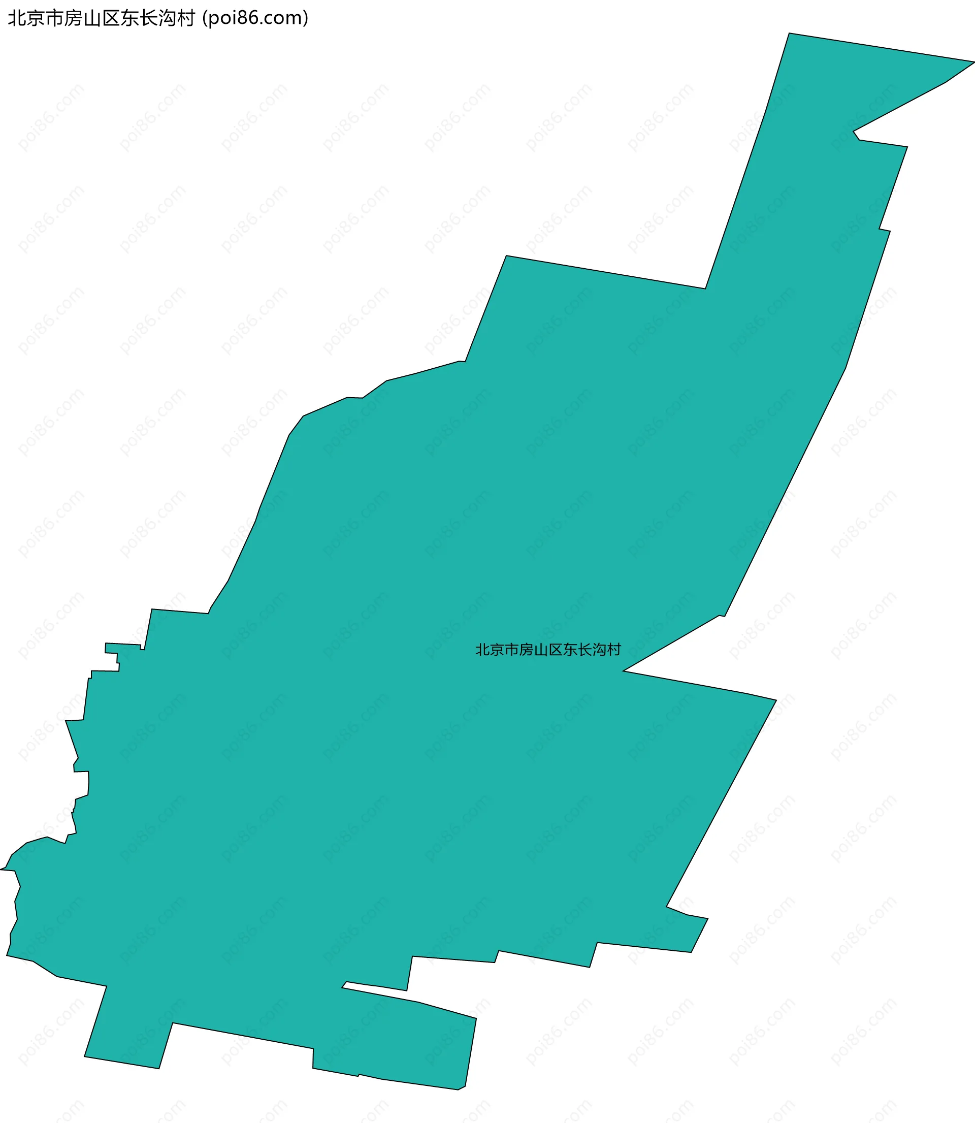 北京市房山区东长沟村边界地图