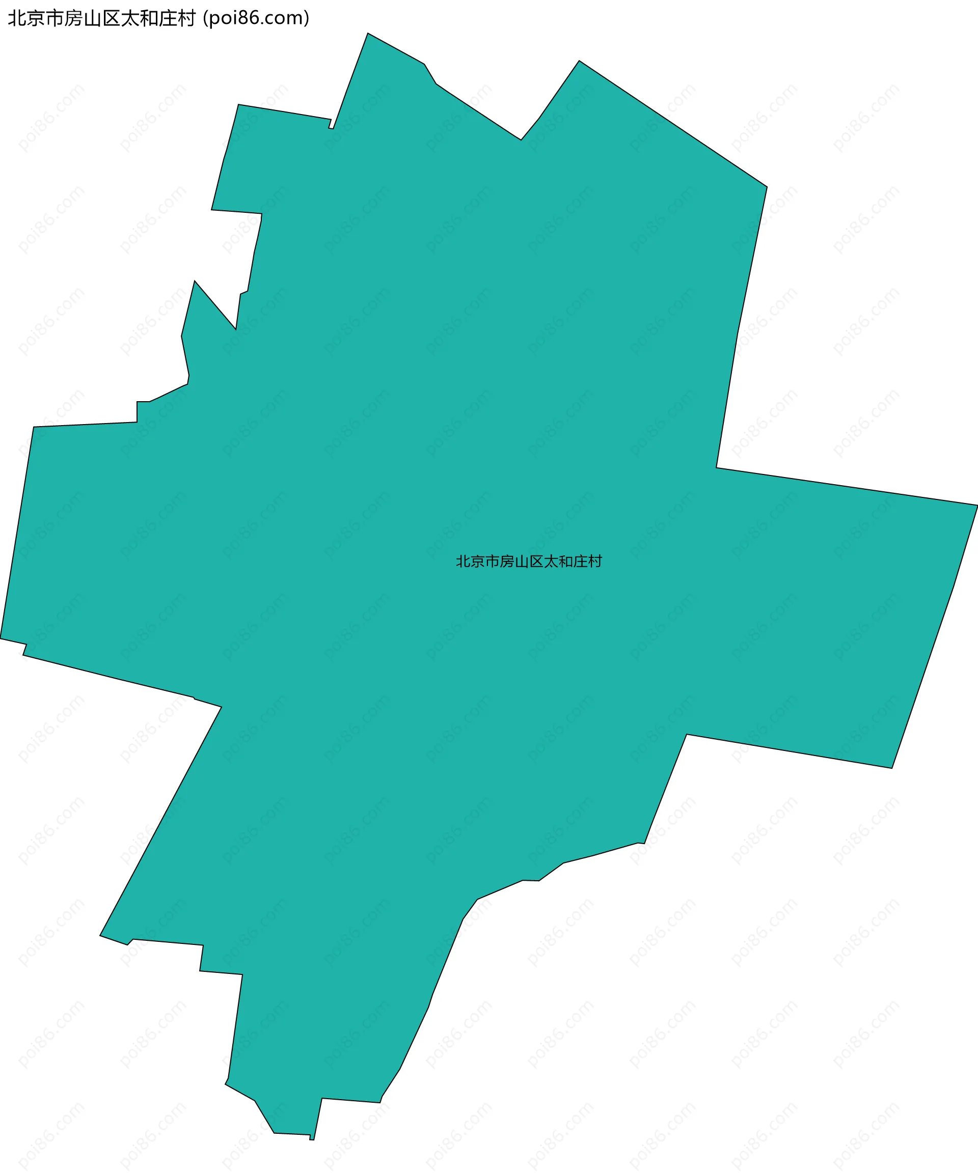 北京市房山区太和庄村边界地图