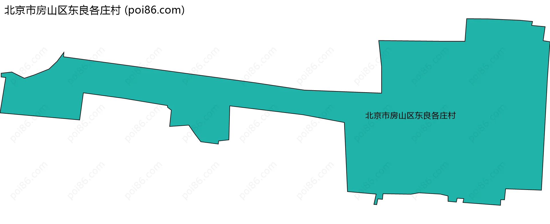 北京市房山区东良各庄村边界地图