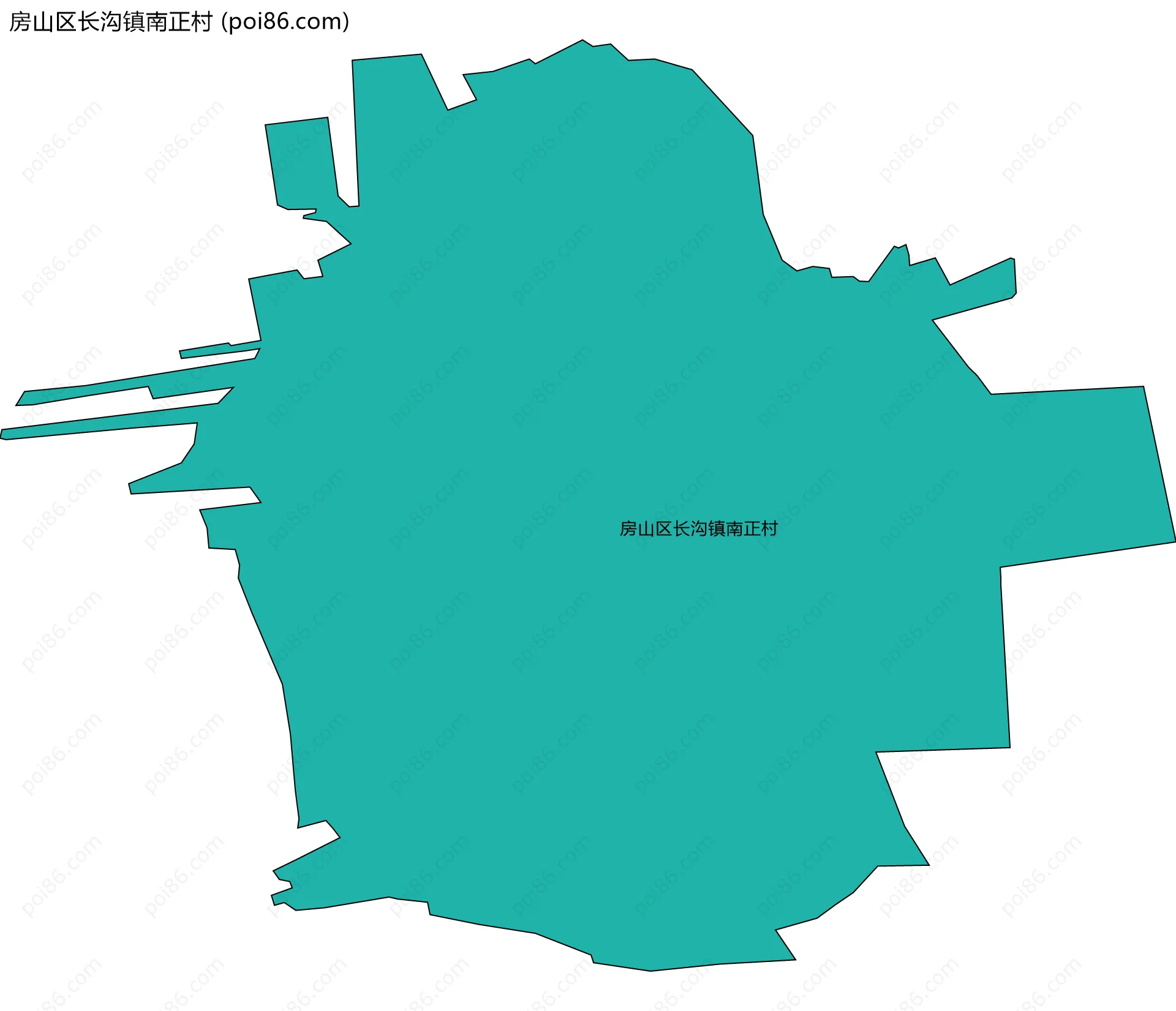 房山区长沟镇南正村边界地图