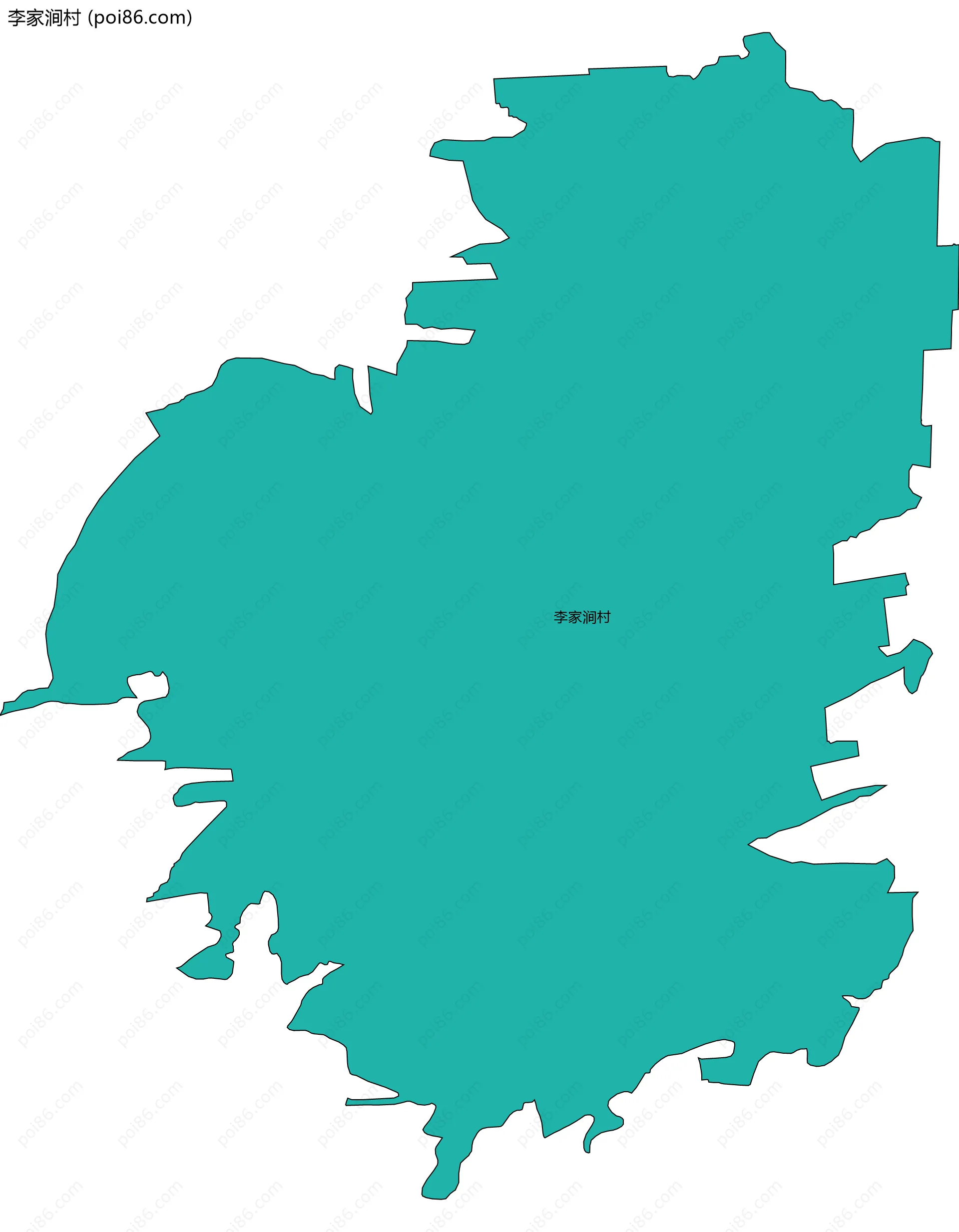 李家涧村边界地图