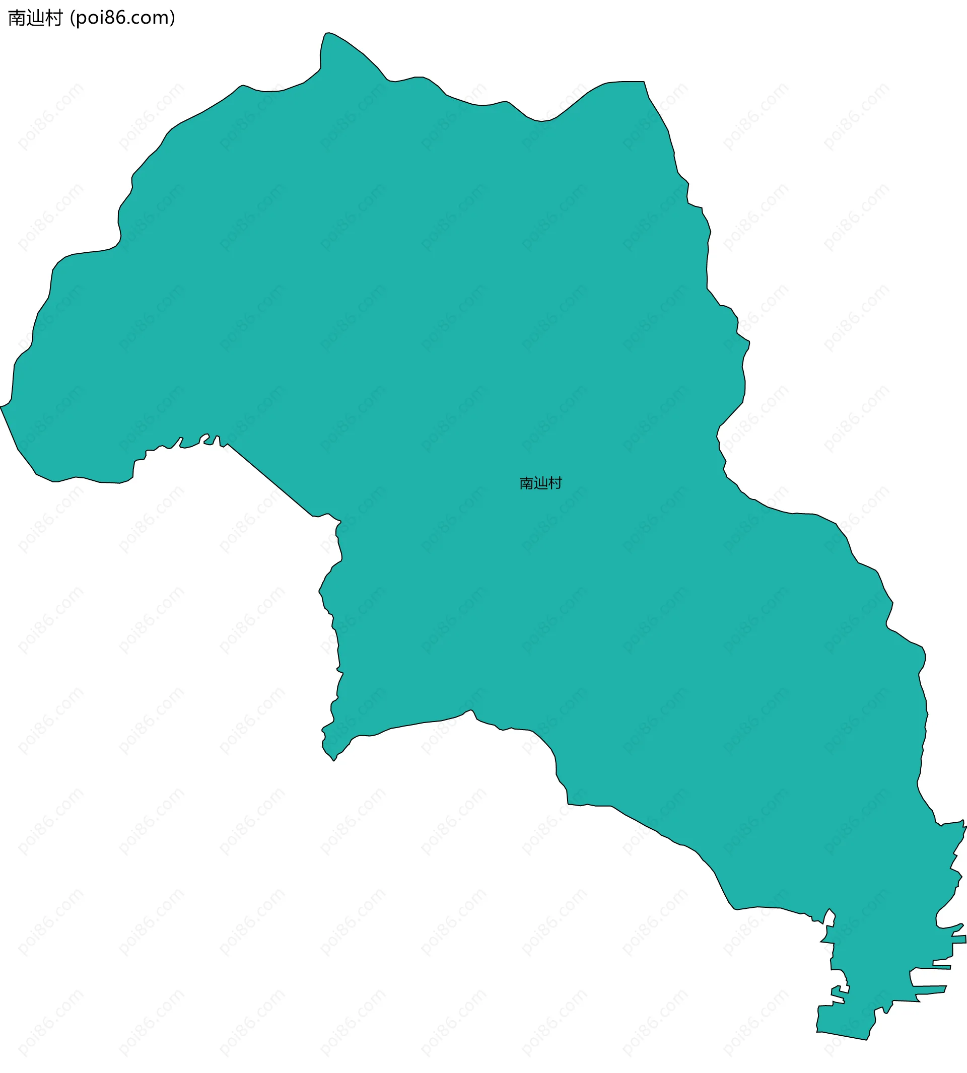 南辿村边界地图