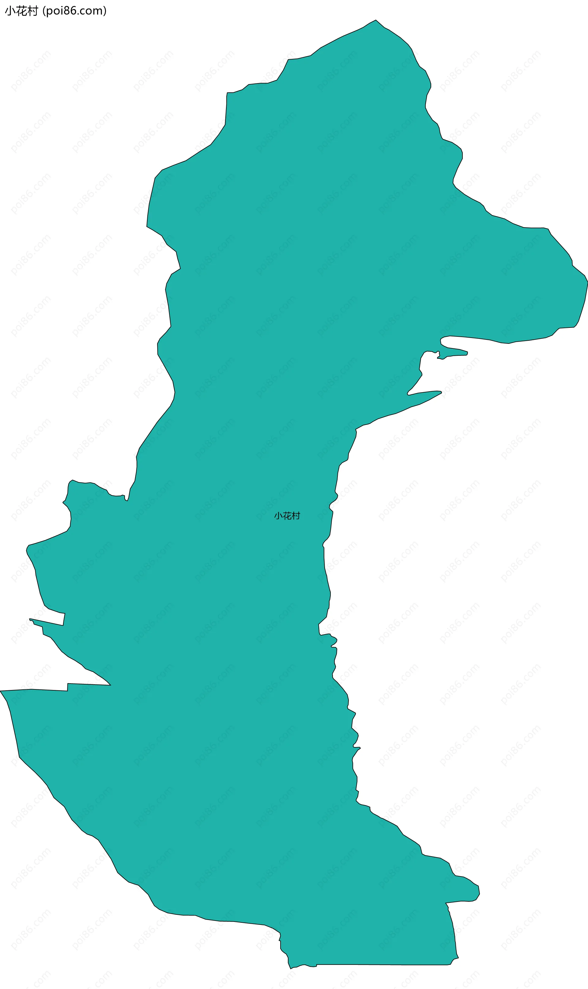 小花村边界地图
