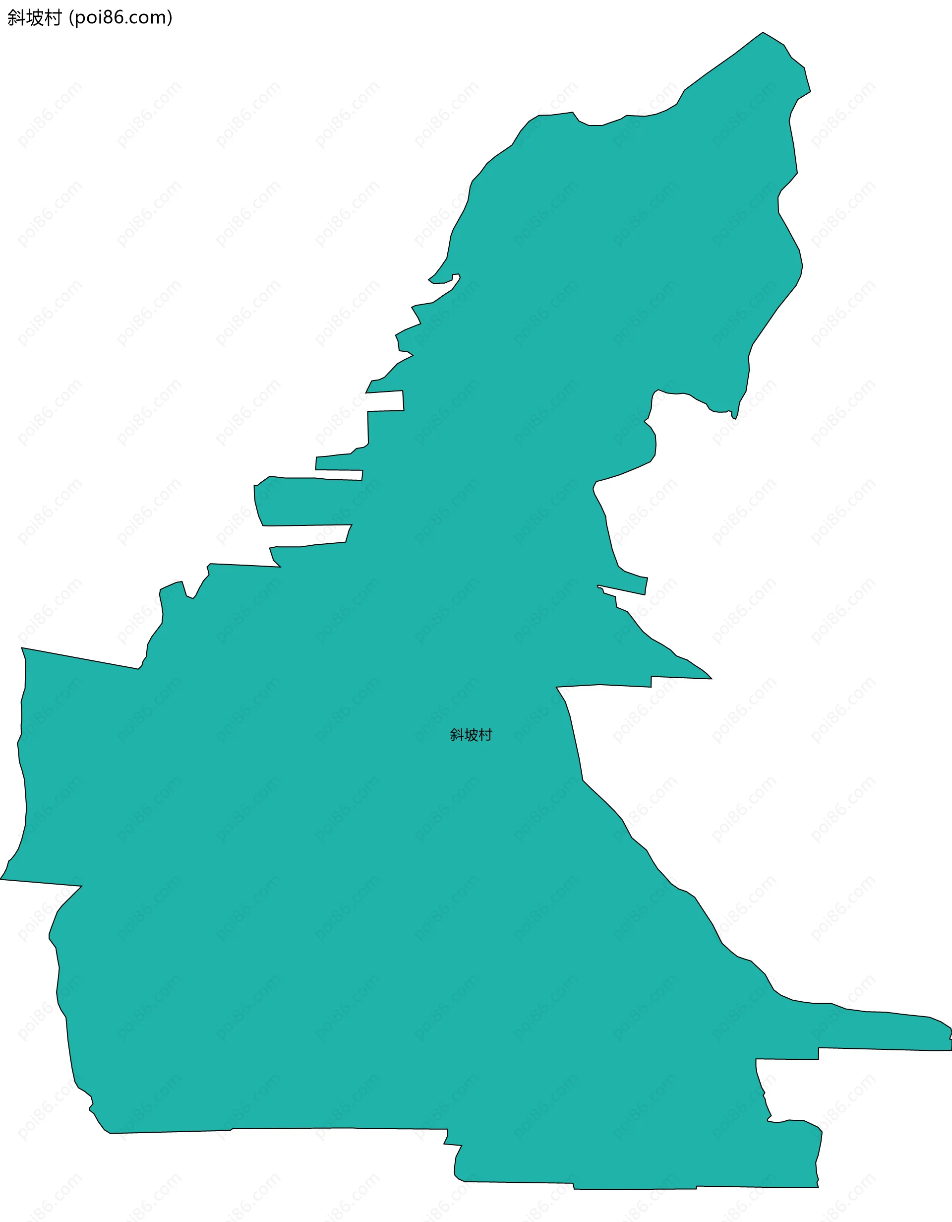 斜坡村边界地图