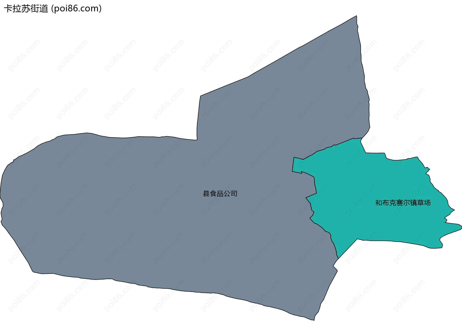 卡拉苏街道边界地图(五级行政区划)