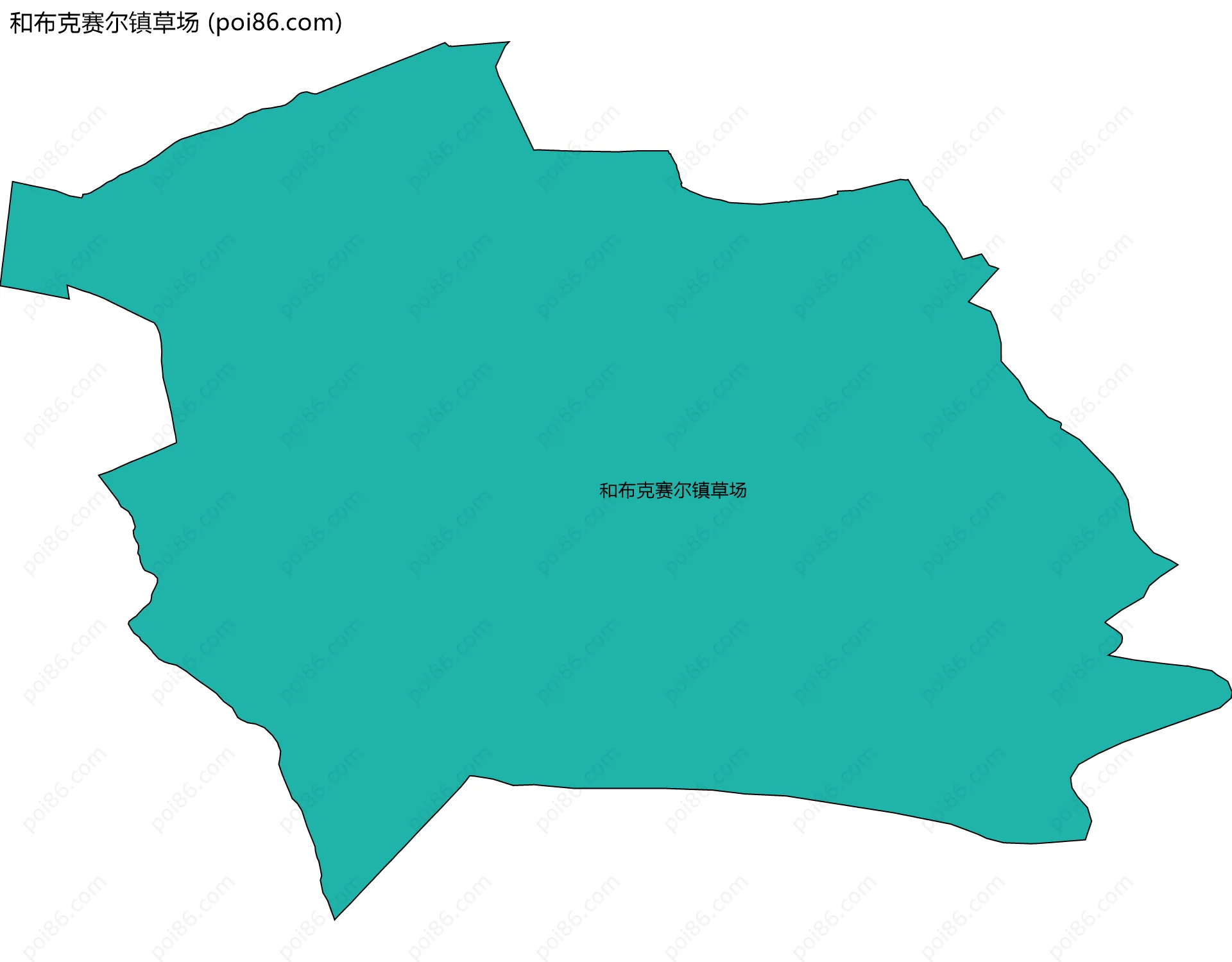 和布克赛尔镇草场边界地图