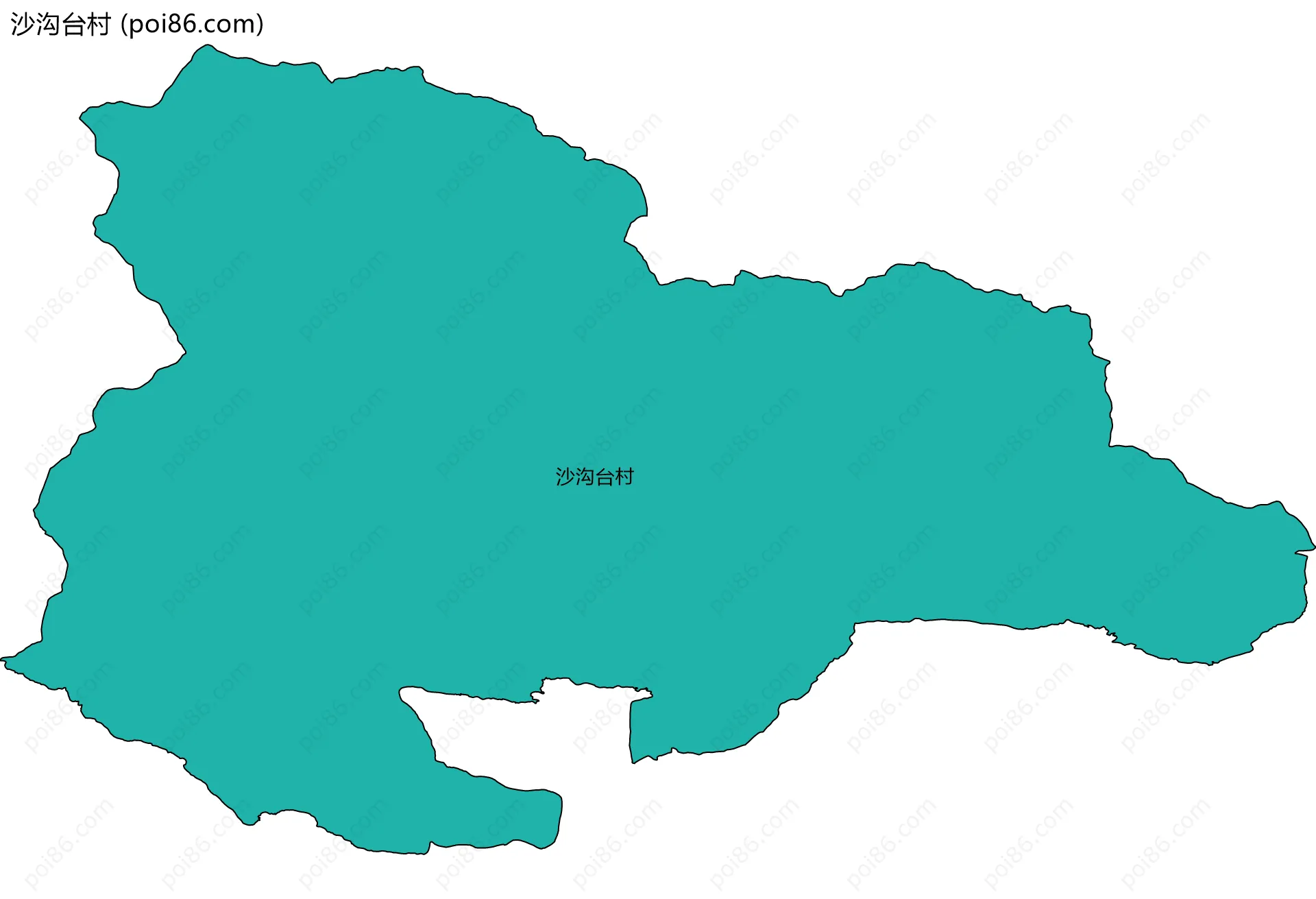 沙沟台村边界地图