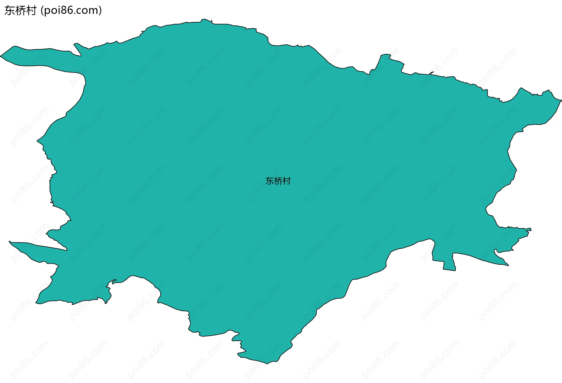 东桥村边界地图